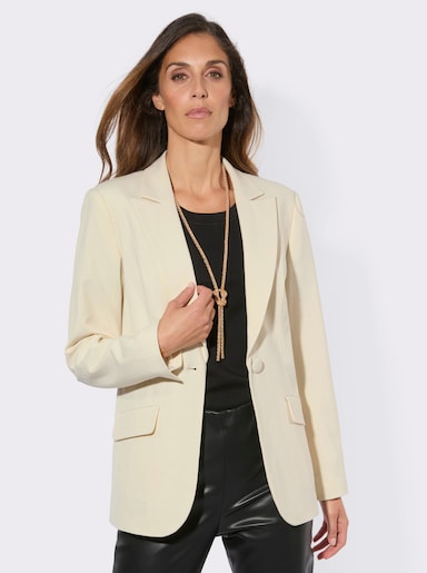 Blazer mit Knopfverschluss - champagner