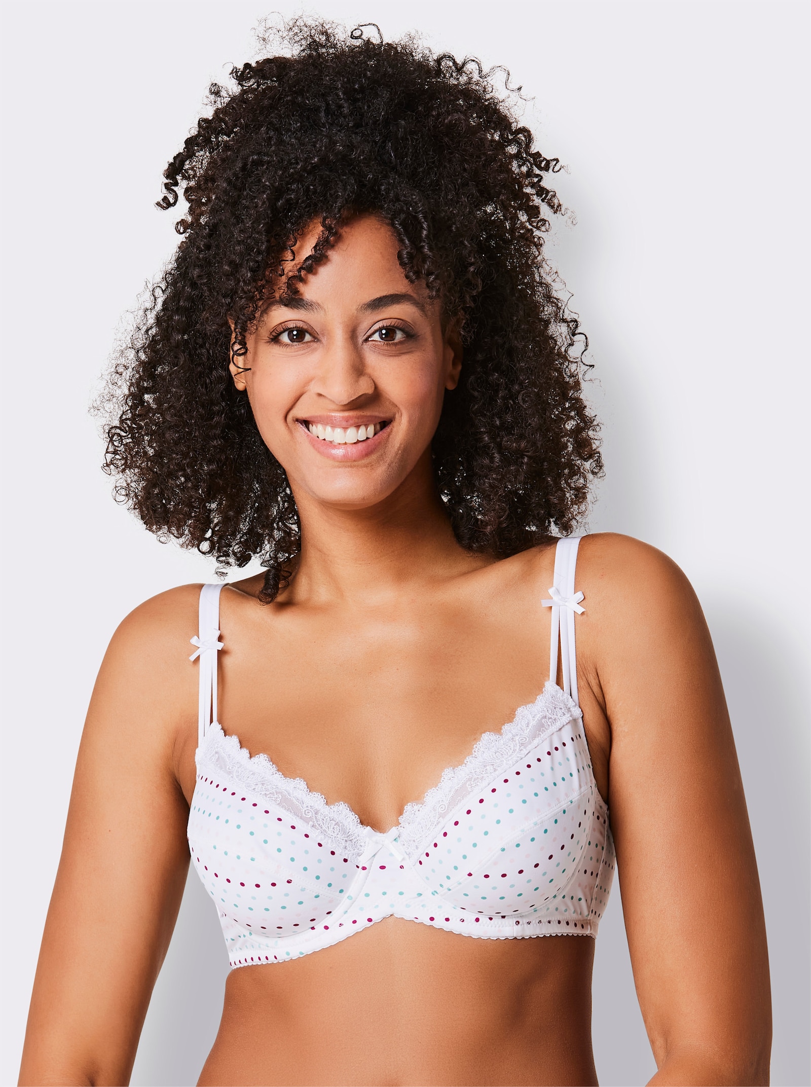 wäschepur Soutien-gorge à armatures avec imprimé à pois - blanc imprimé