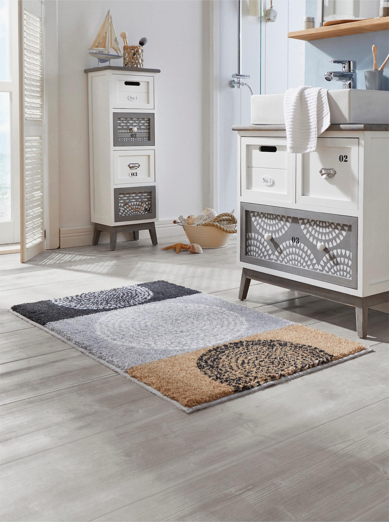 heine home Meuble sous-vasque - blanc-gris