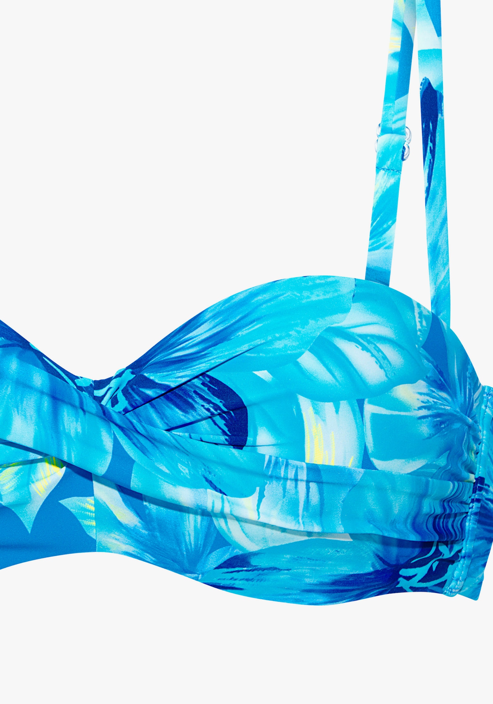 s.Oliver Bügel-Bandeau-Bikini-Top - türkis bedruckt
