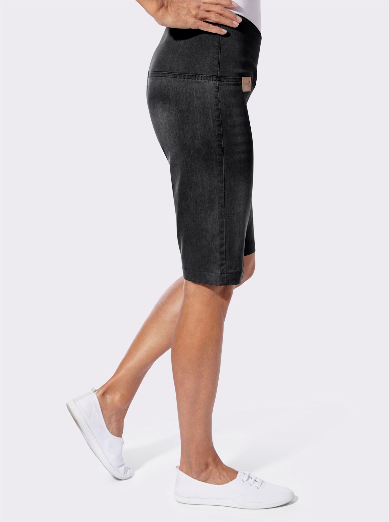 Jeansbermudas - black denim