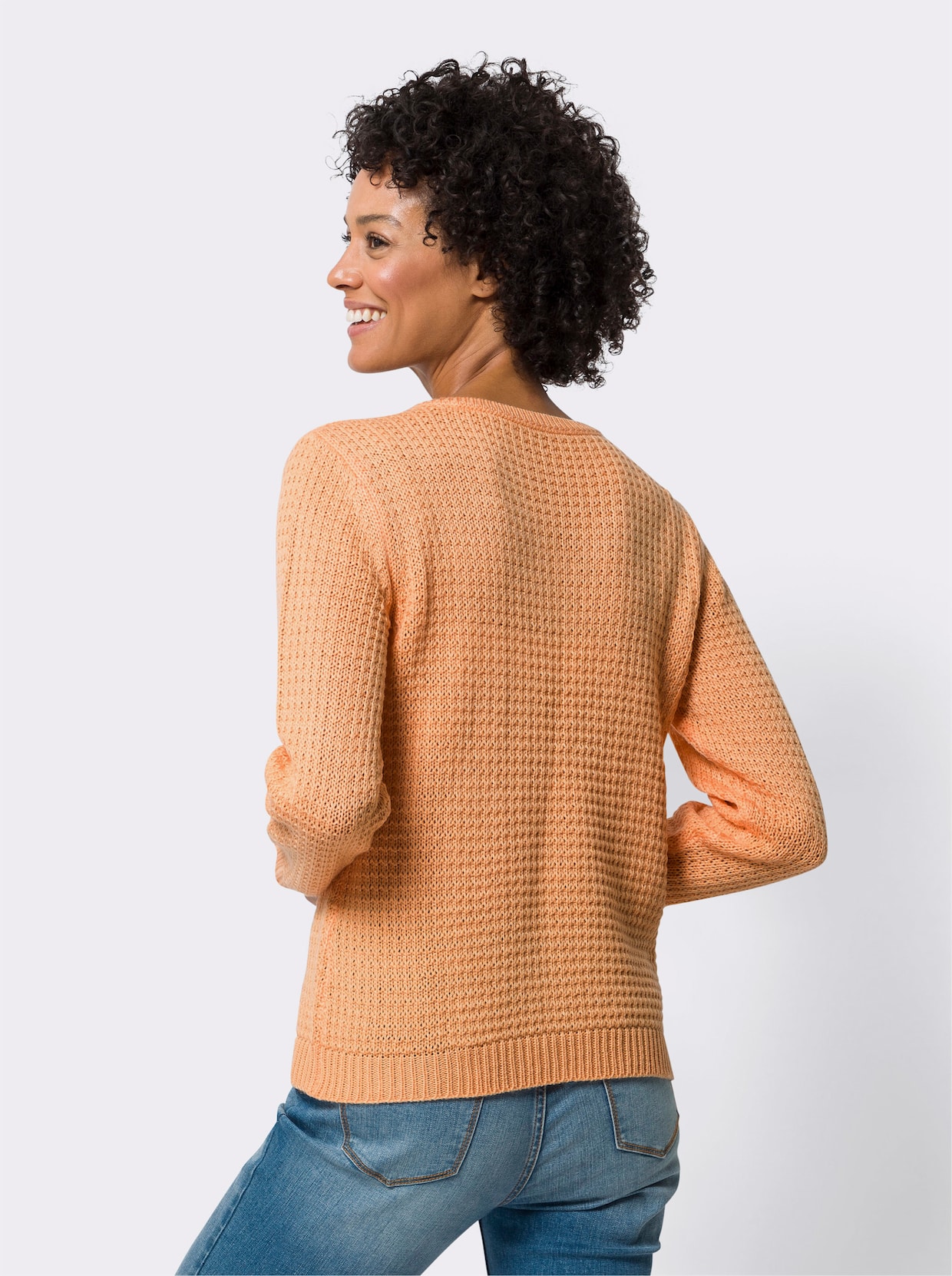 Langarm-Pullover - apricot