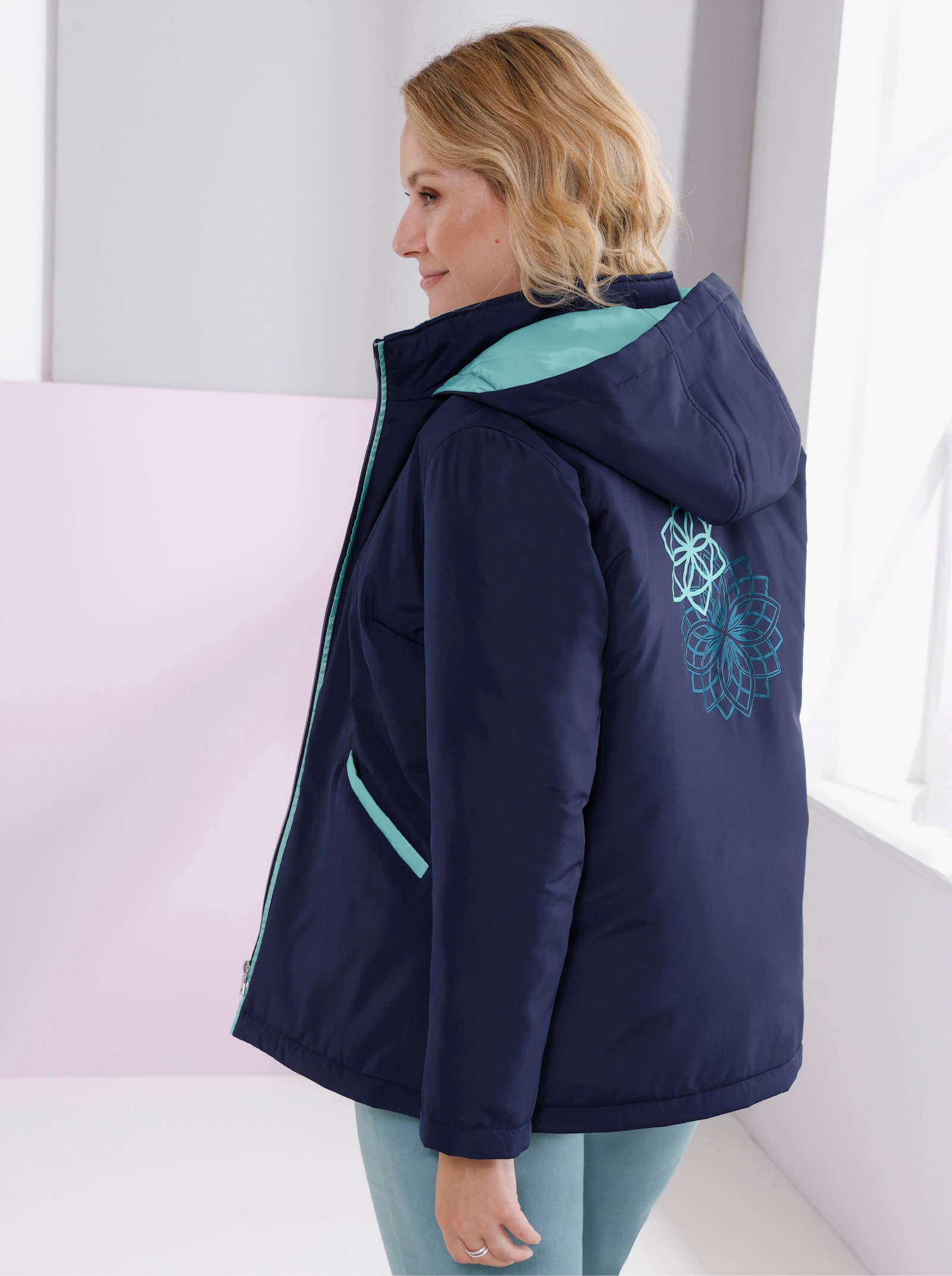 Jacke mit Druck-Motiv - marine