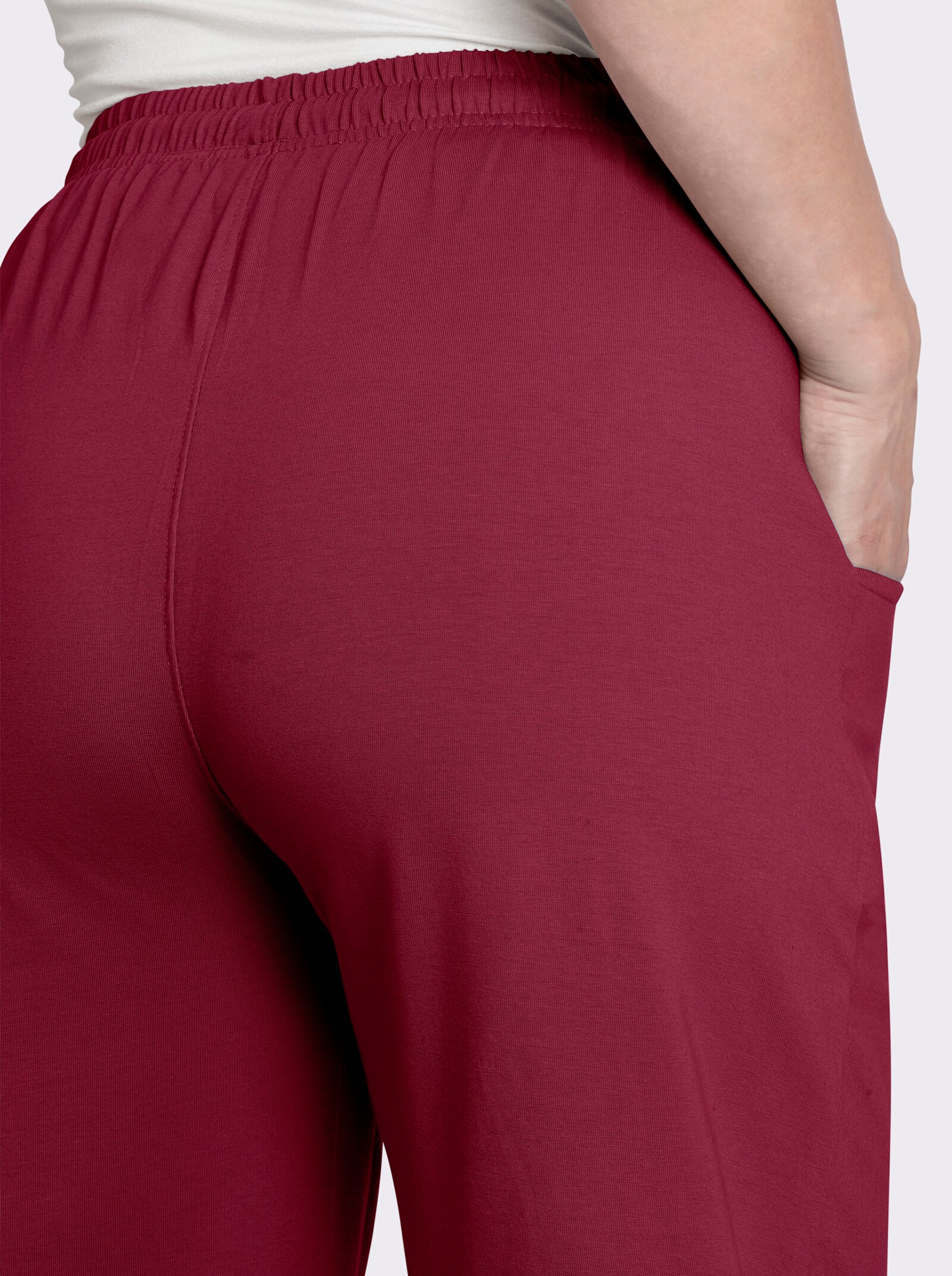Freizeithose mit Kordelzug - bordeaux