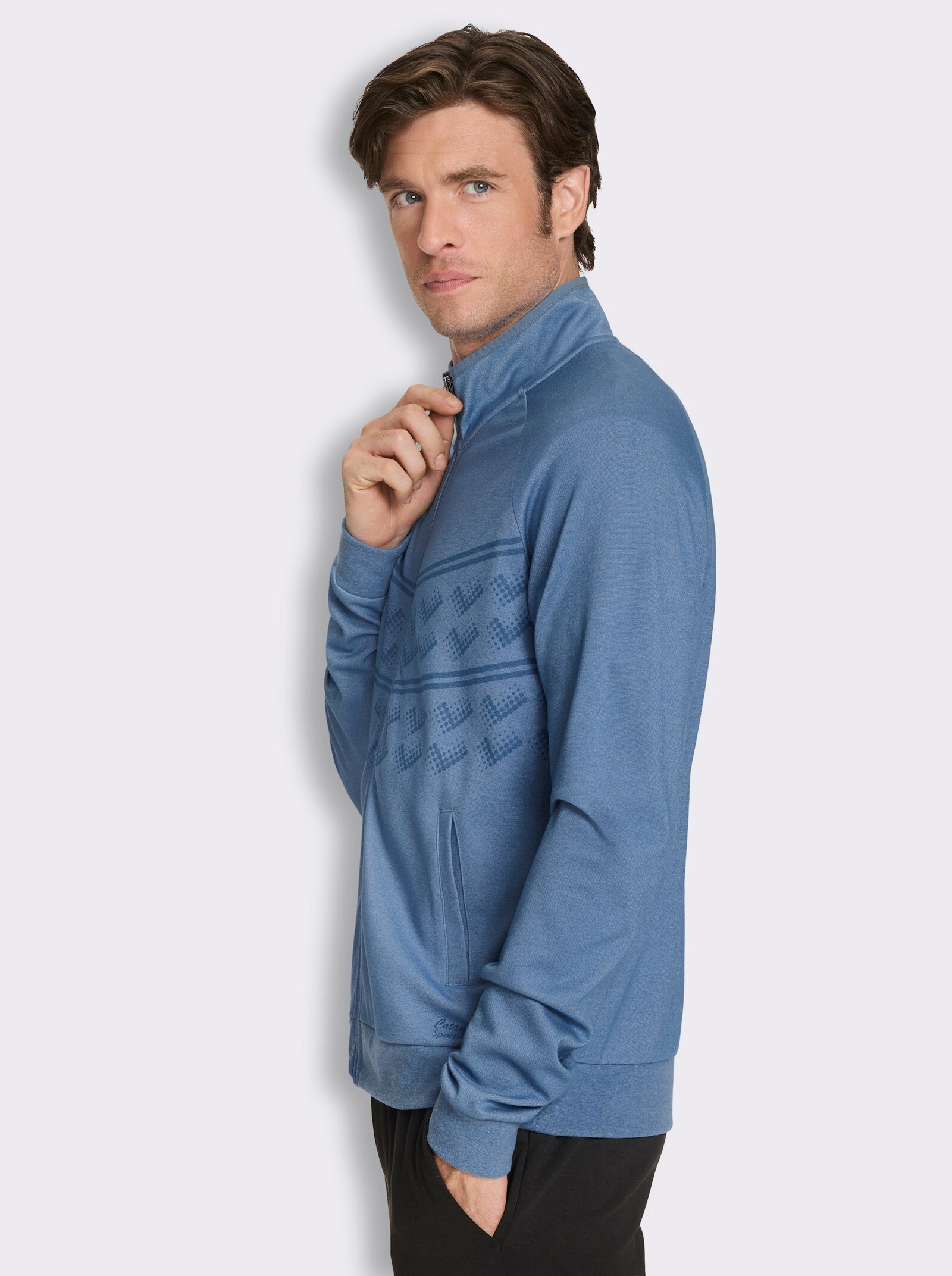 Catamaran Sports Sweatjacke mit Bündchenabschluss - mittelblau-meliert