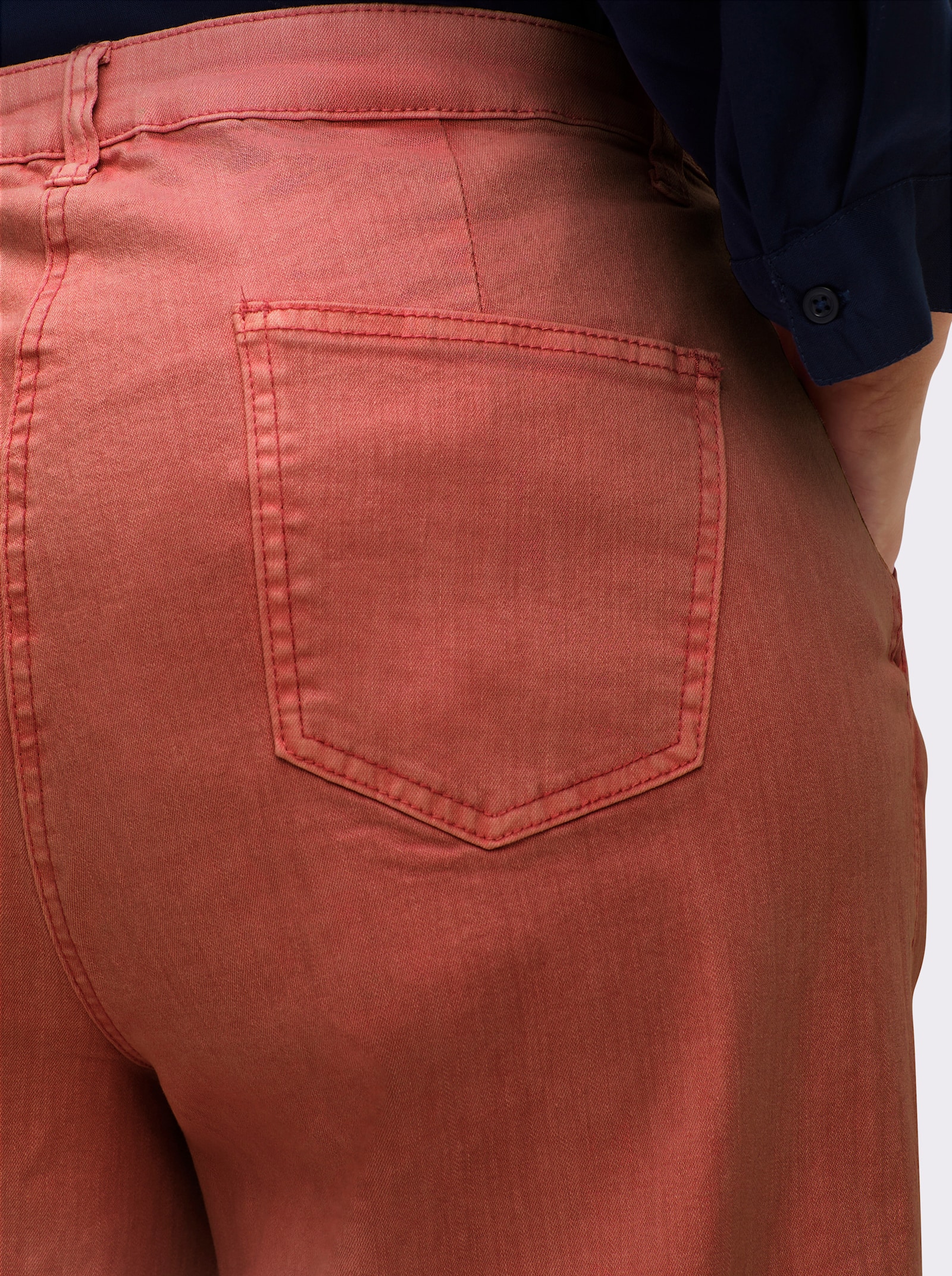 Culotte mit aufgesetzten Taschen hinten - rostrot