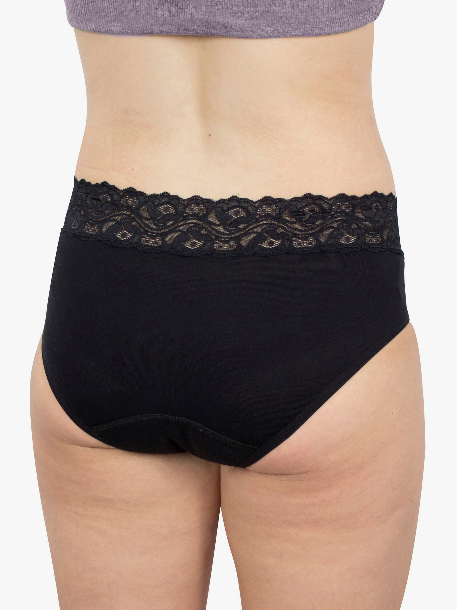 Hygiene-Spitzenslip - schwarz