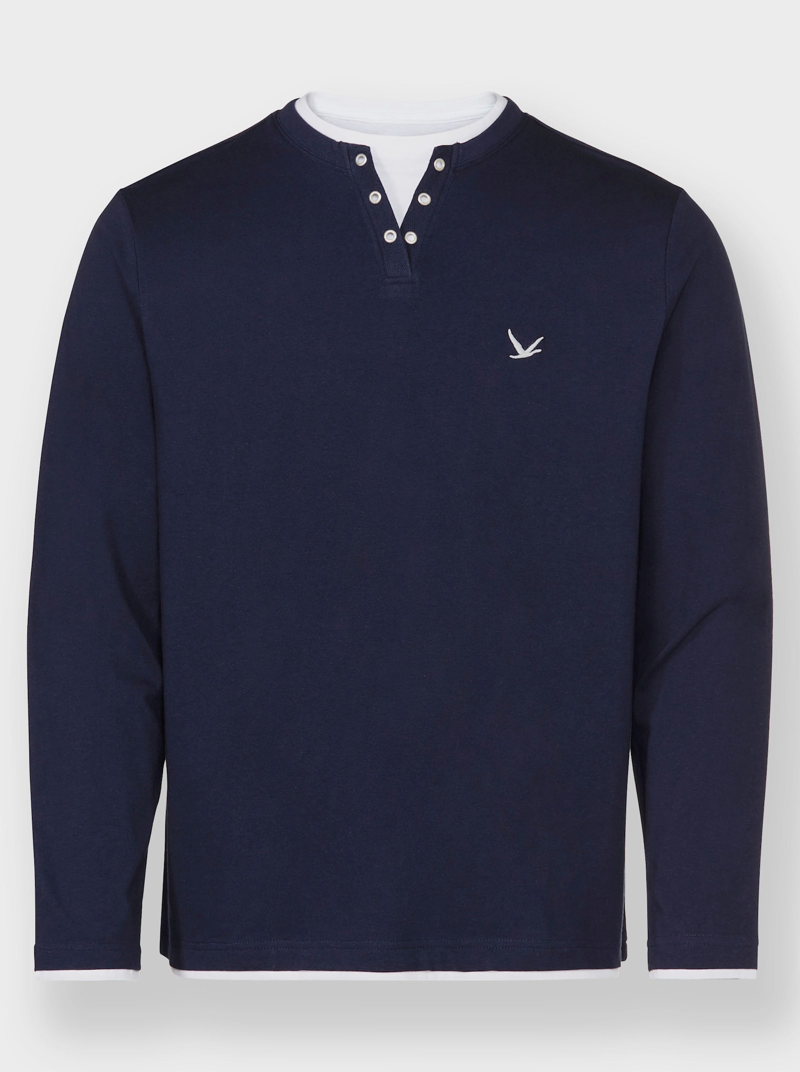 Catamaran Langarmshirt im Doppelpack - marine + anthrazit