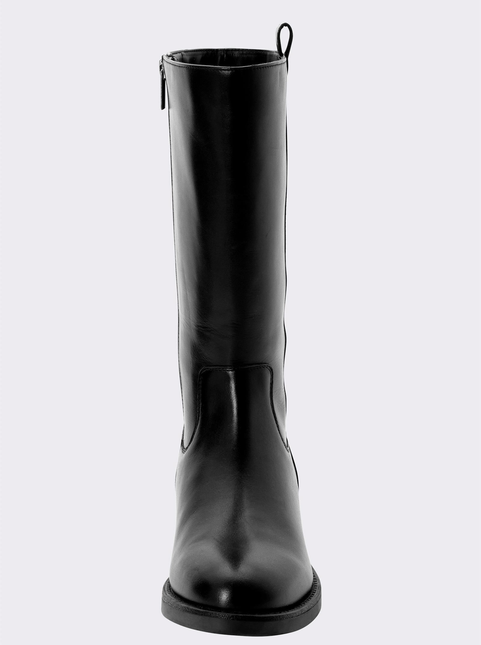sheego Weitschaftstiefel mit Zierlaschen - schwarz