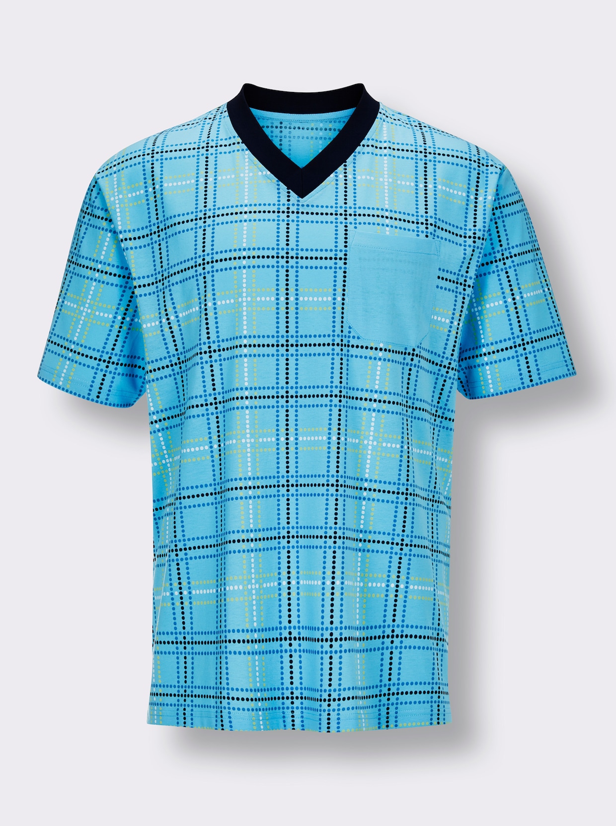 wäschepur men Shorty's - aqua bedrukt + aqua
