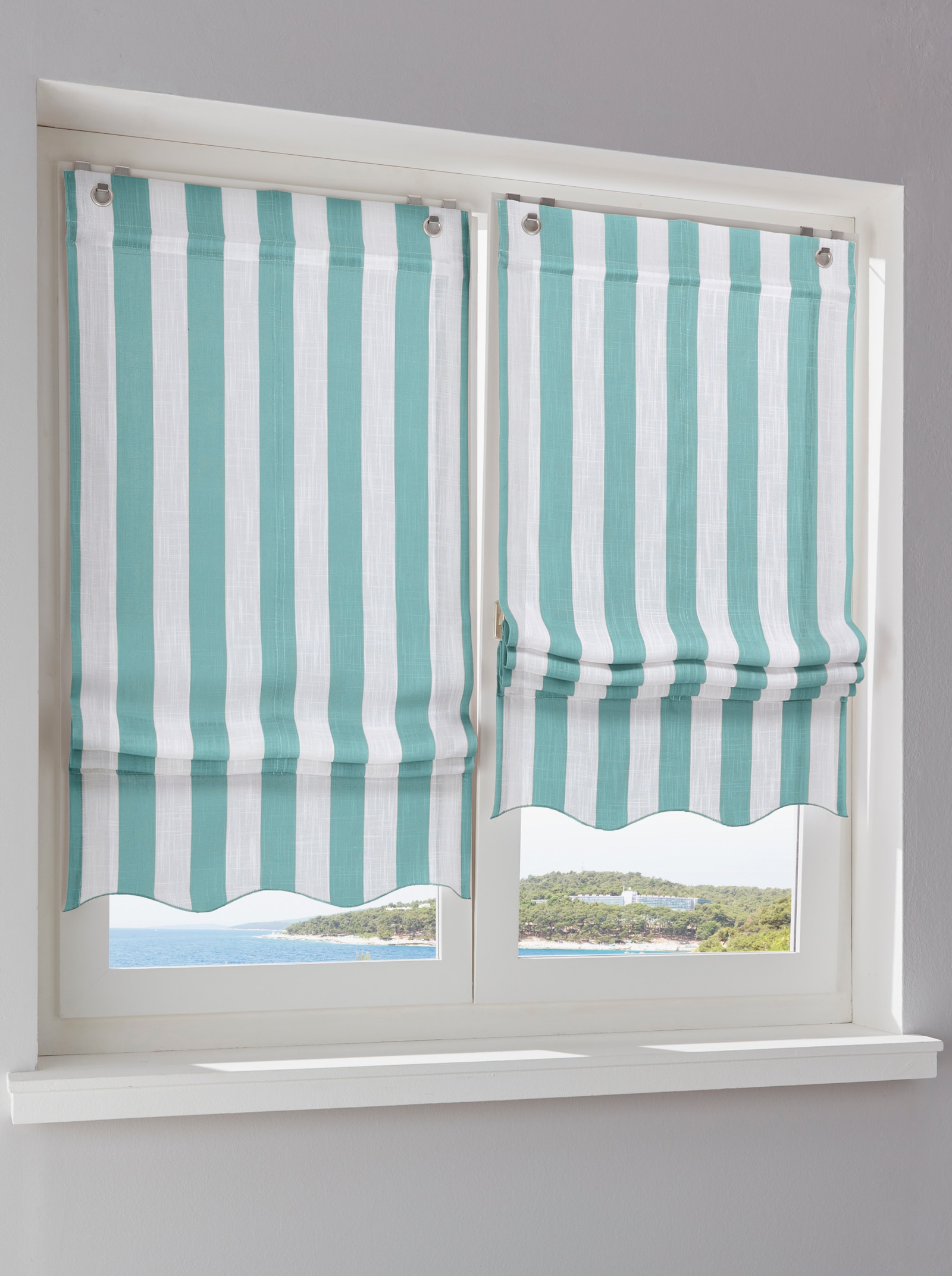 heine home Raffrollo - salbei-weiss