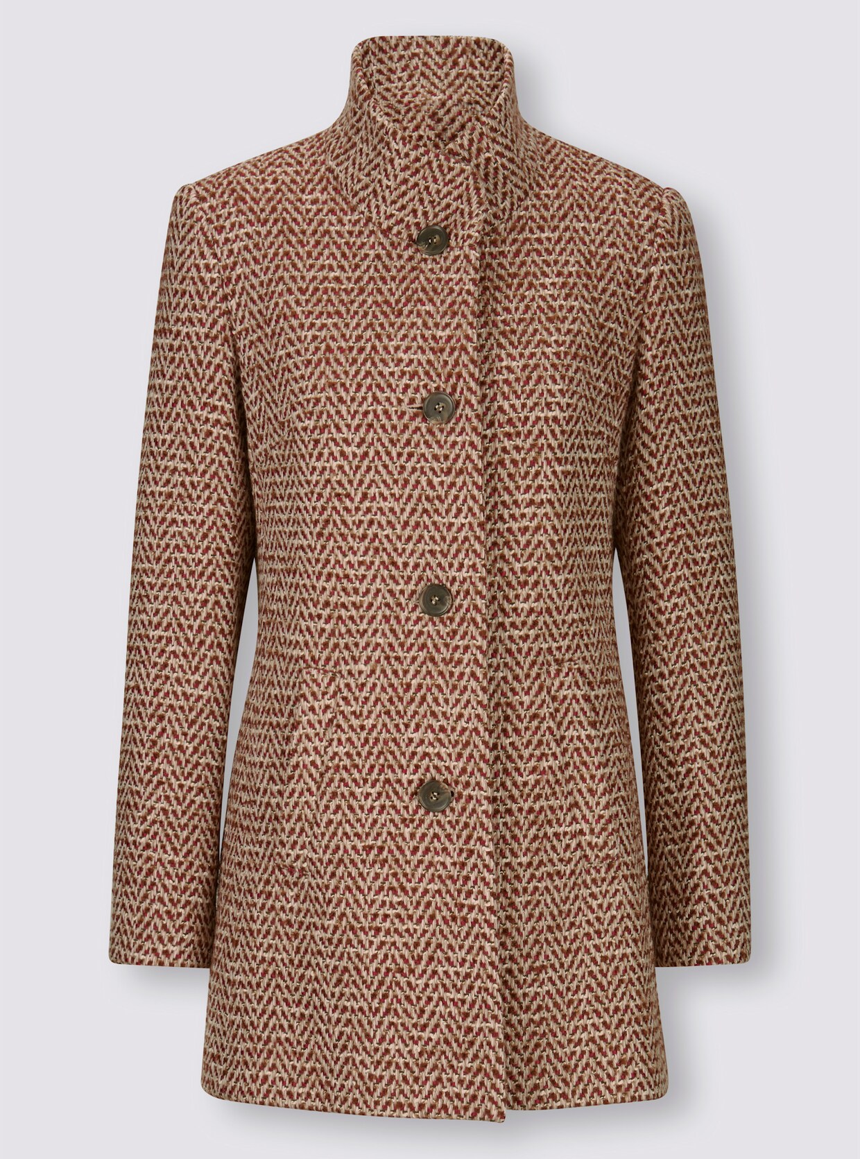 heine Outdoorjacke - camel-rostrot-gemustert