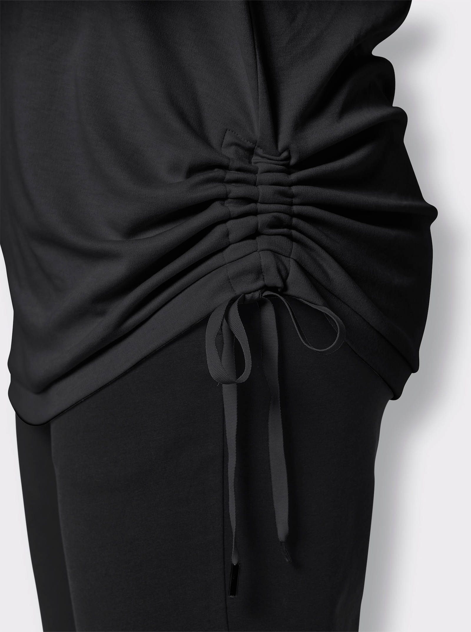 Catamaran Sports Freizeitshirt mit elastischen Bündchen - schwarz