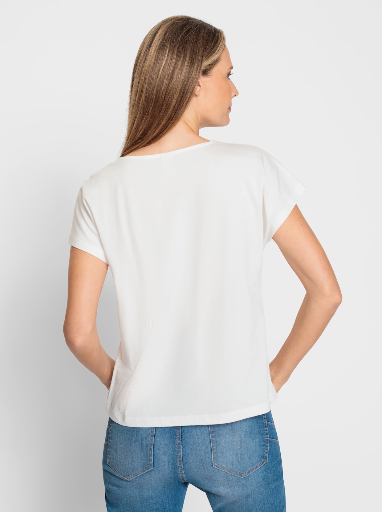 heine Shirt met korte mouwen - ecru