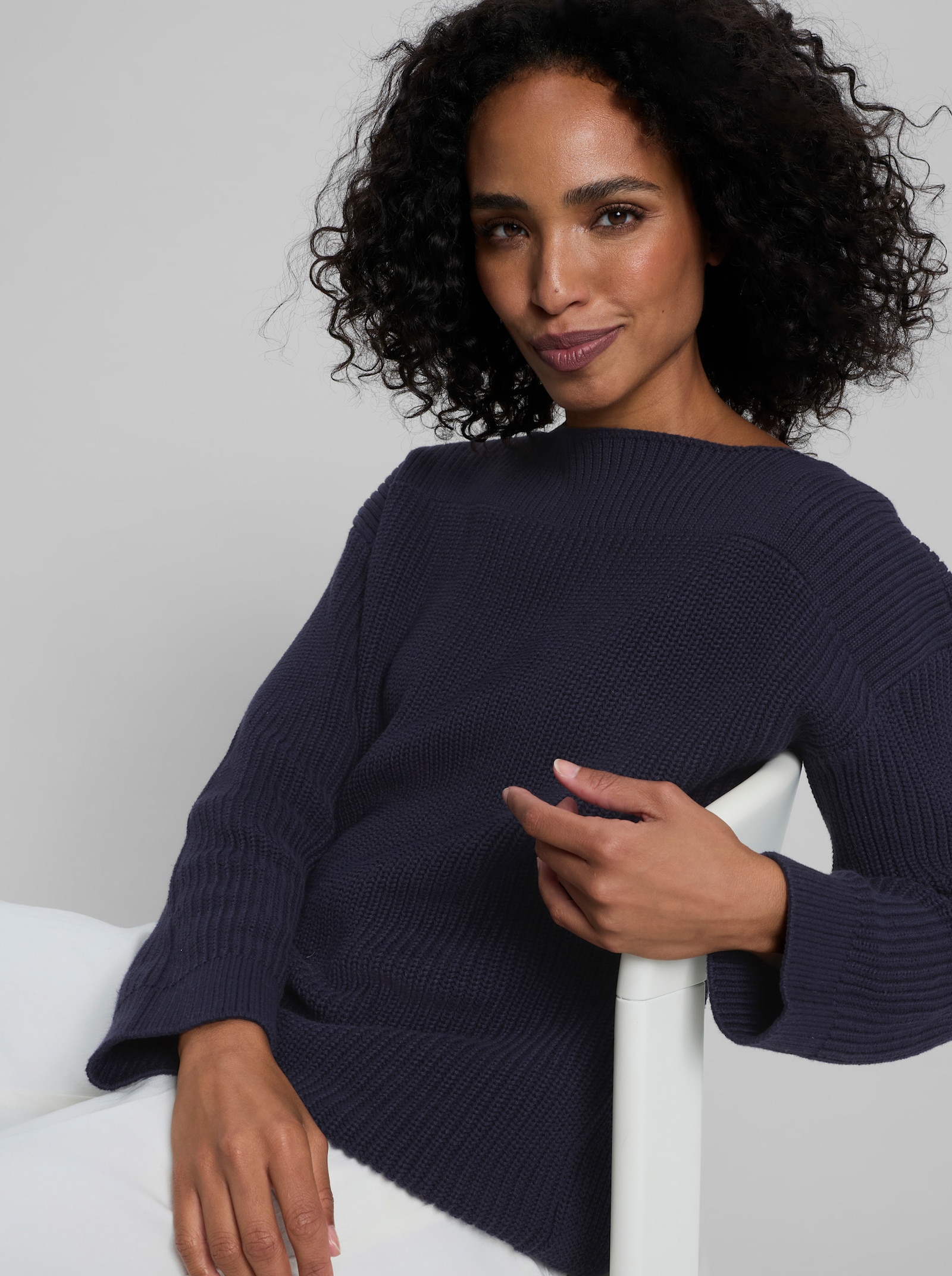 heine Baumwollpullover - marine