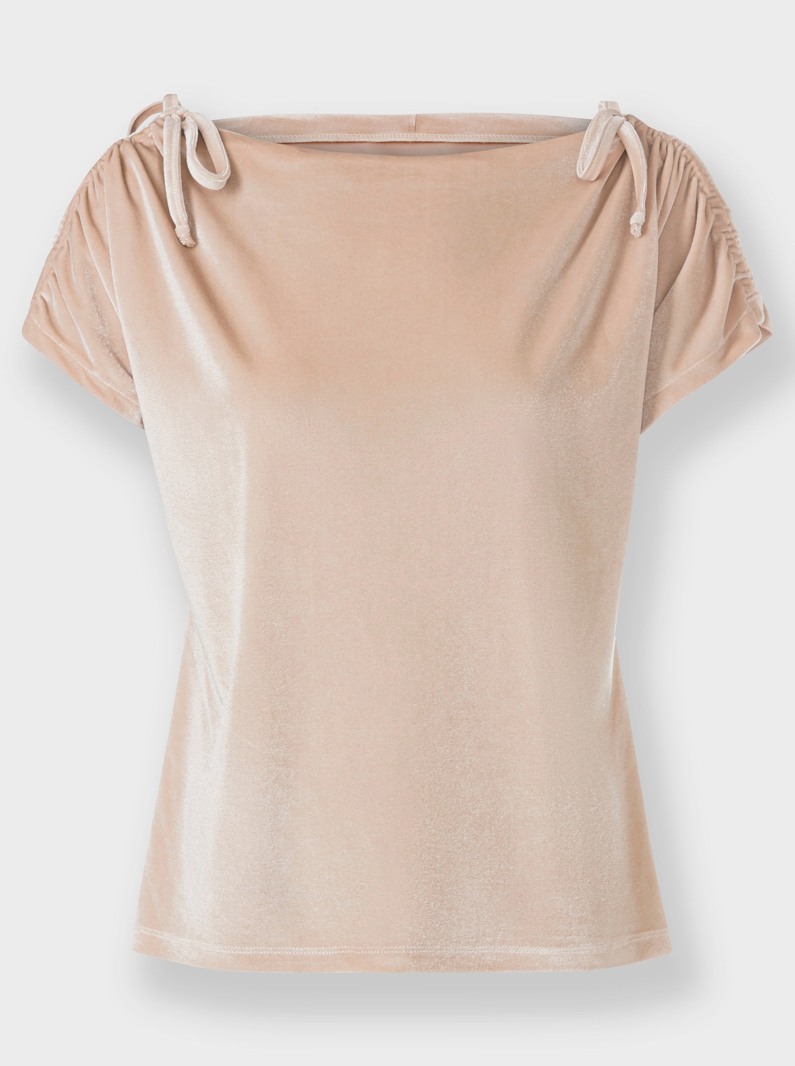 heine Shirt met korte mouwen en gerimpelde schouders - ivoorkleur