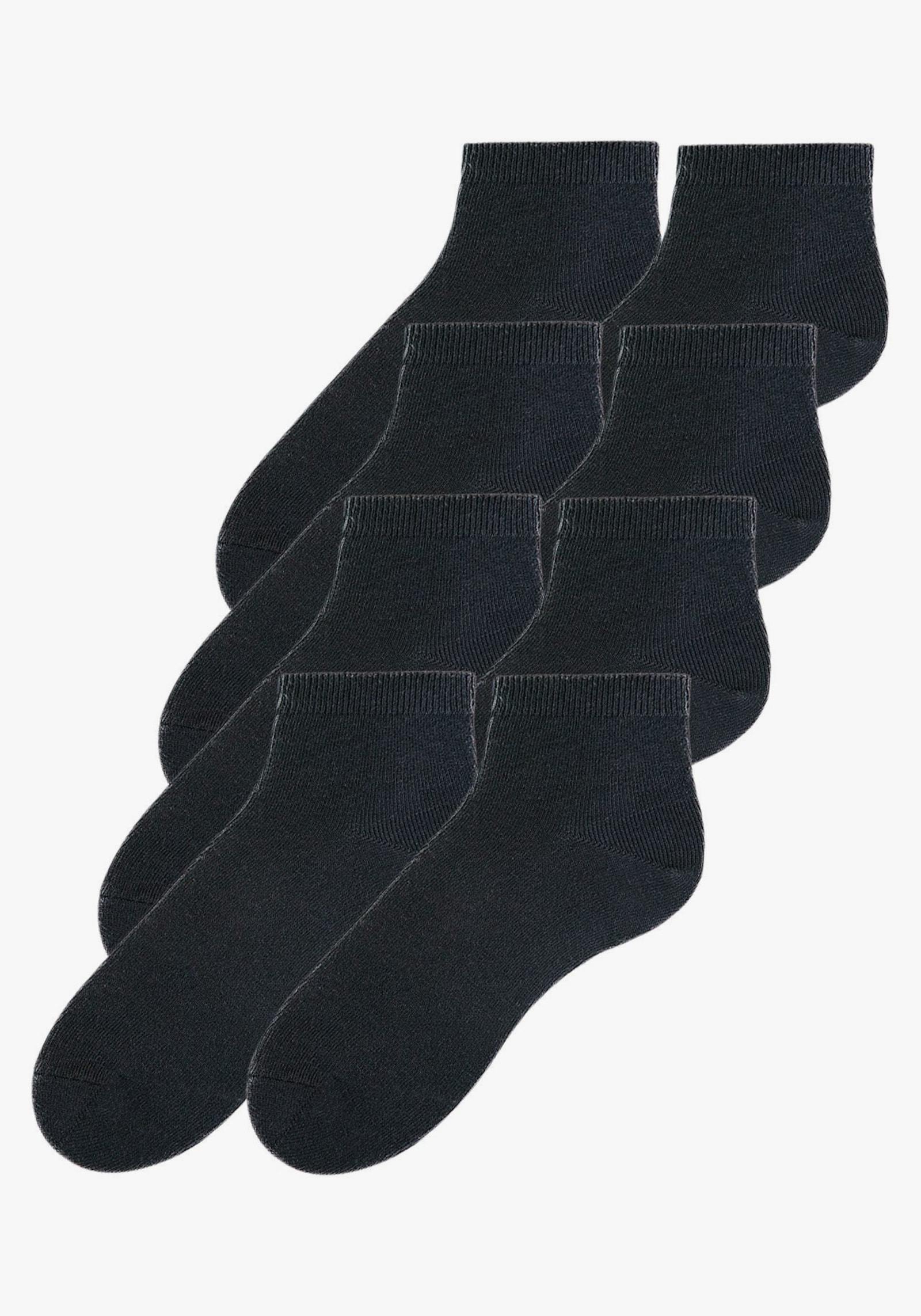 Go in Kurzsocken - 8x schwarz