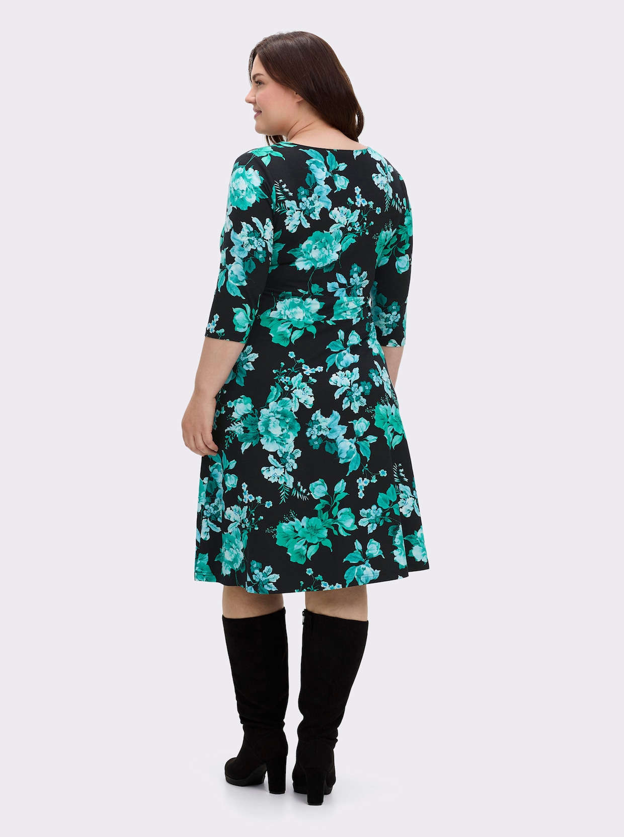 sheego by Joe Browns Jerseykleid - schwarz-bedruckt