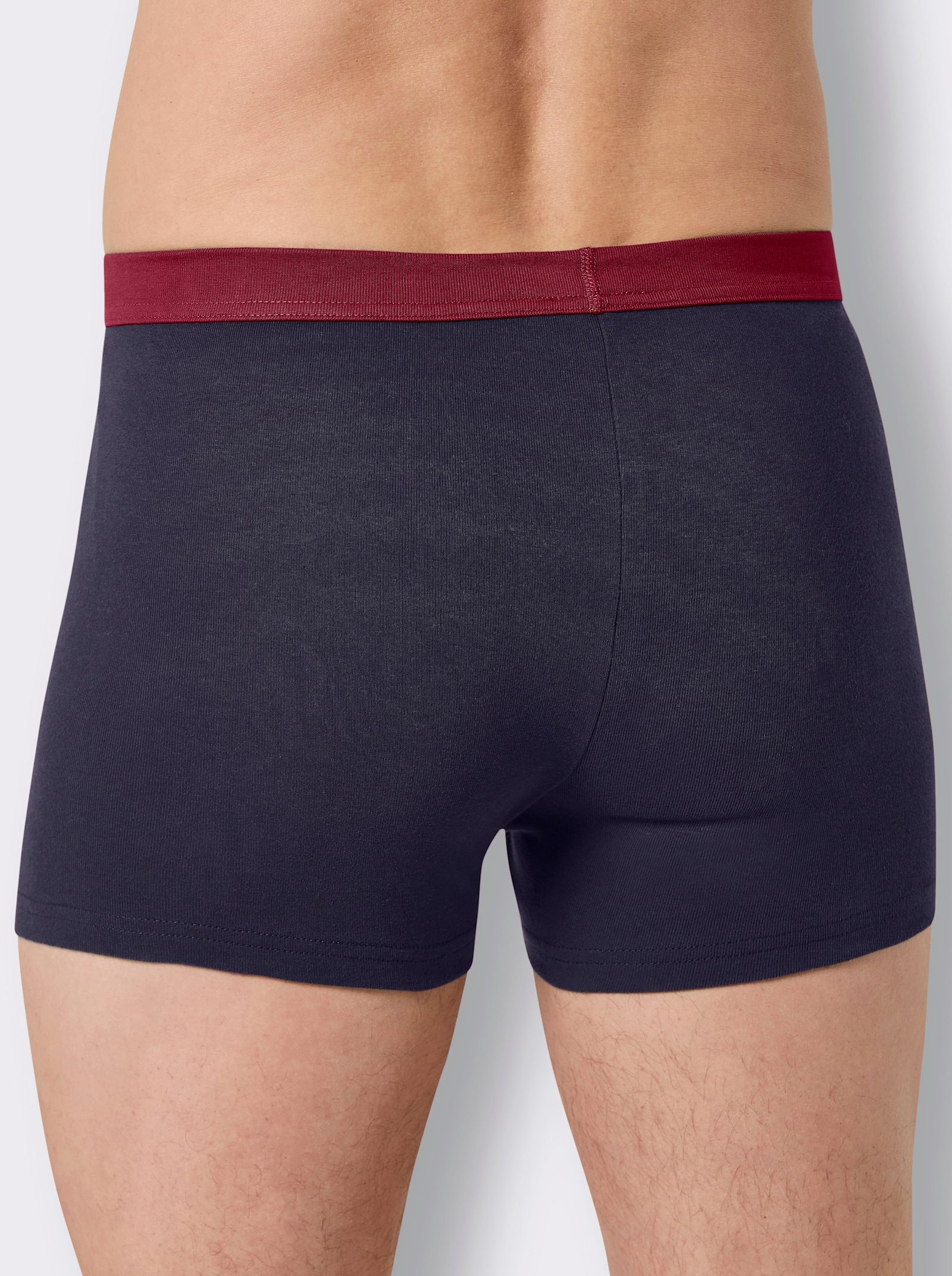 wäschepur men Hose kurz - marine + dunkelrot