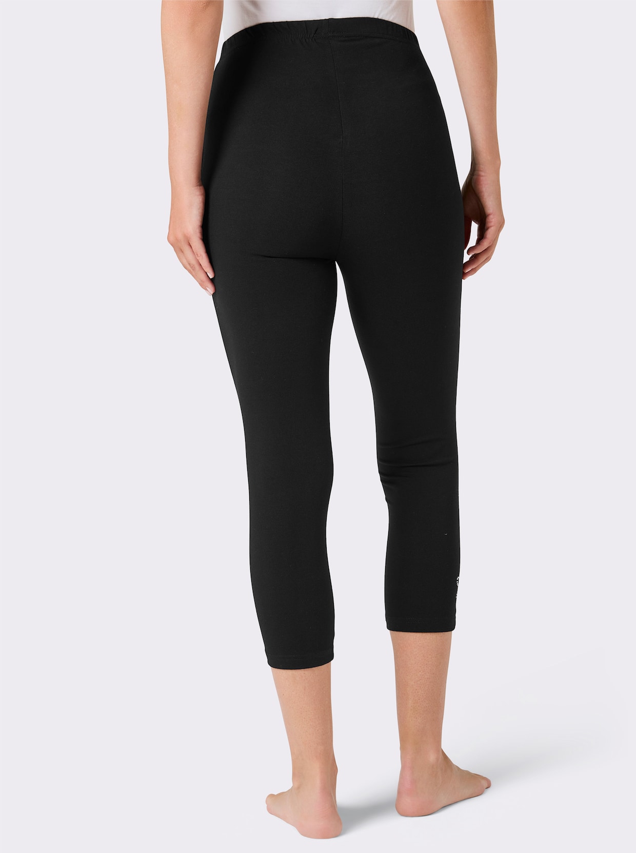 feel good Leggings 3/4-lang - schwarz + weiß