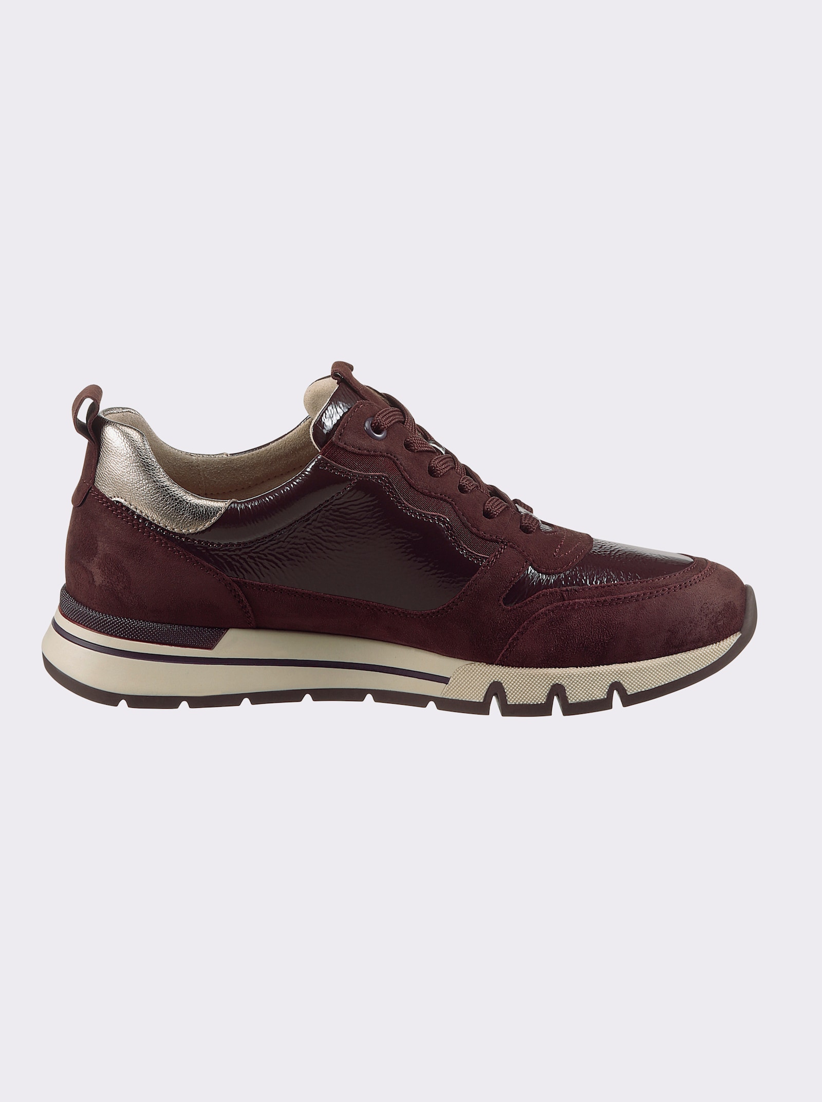 Caprice Sneaker met elastiek opzij - bordeaux