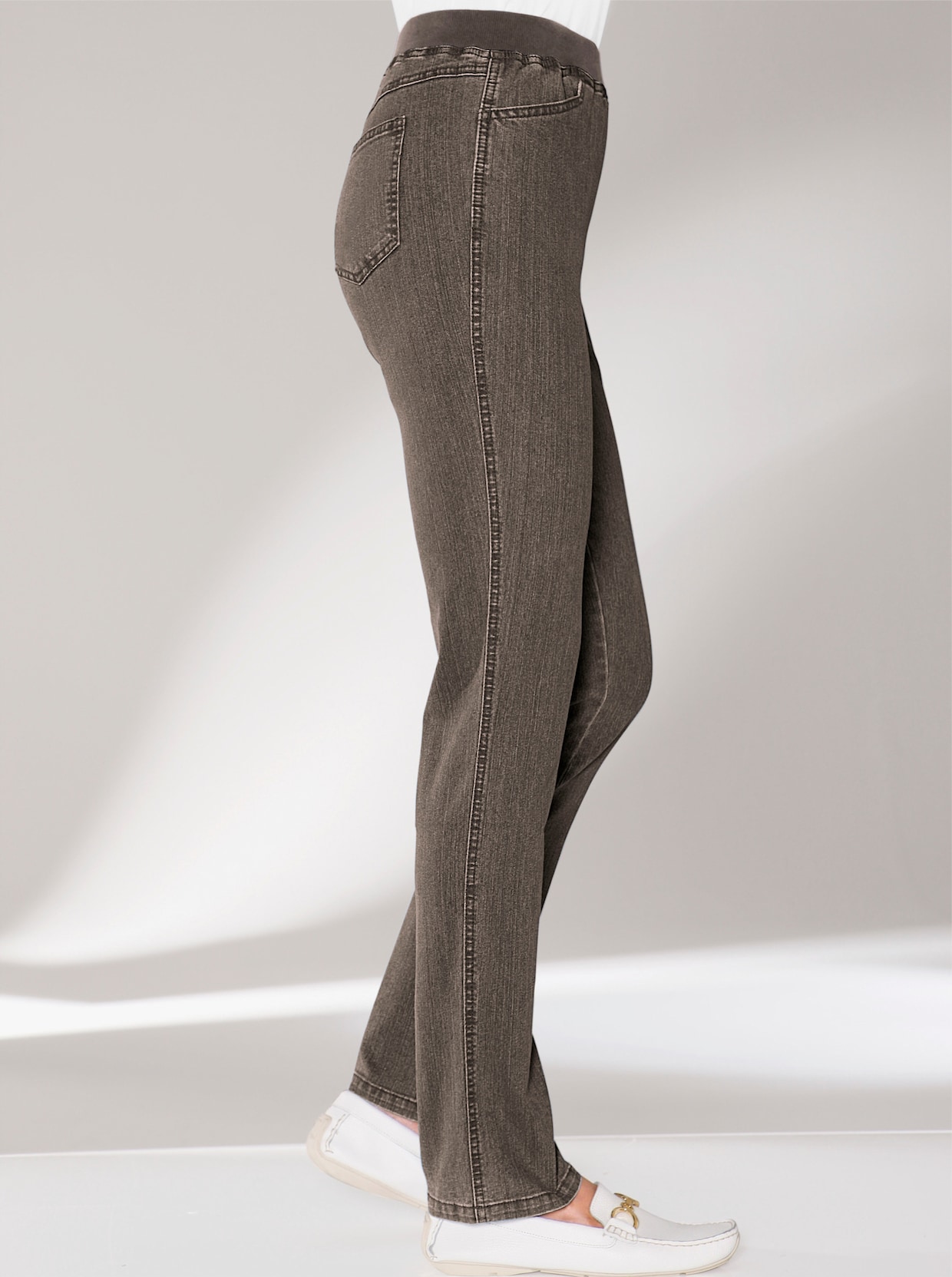 Jean extensible - taupe