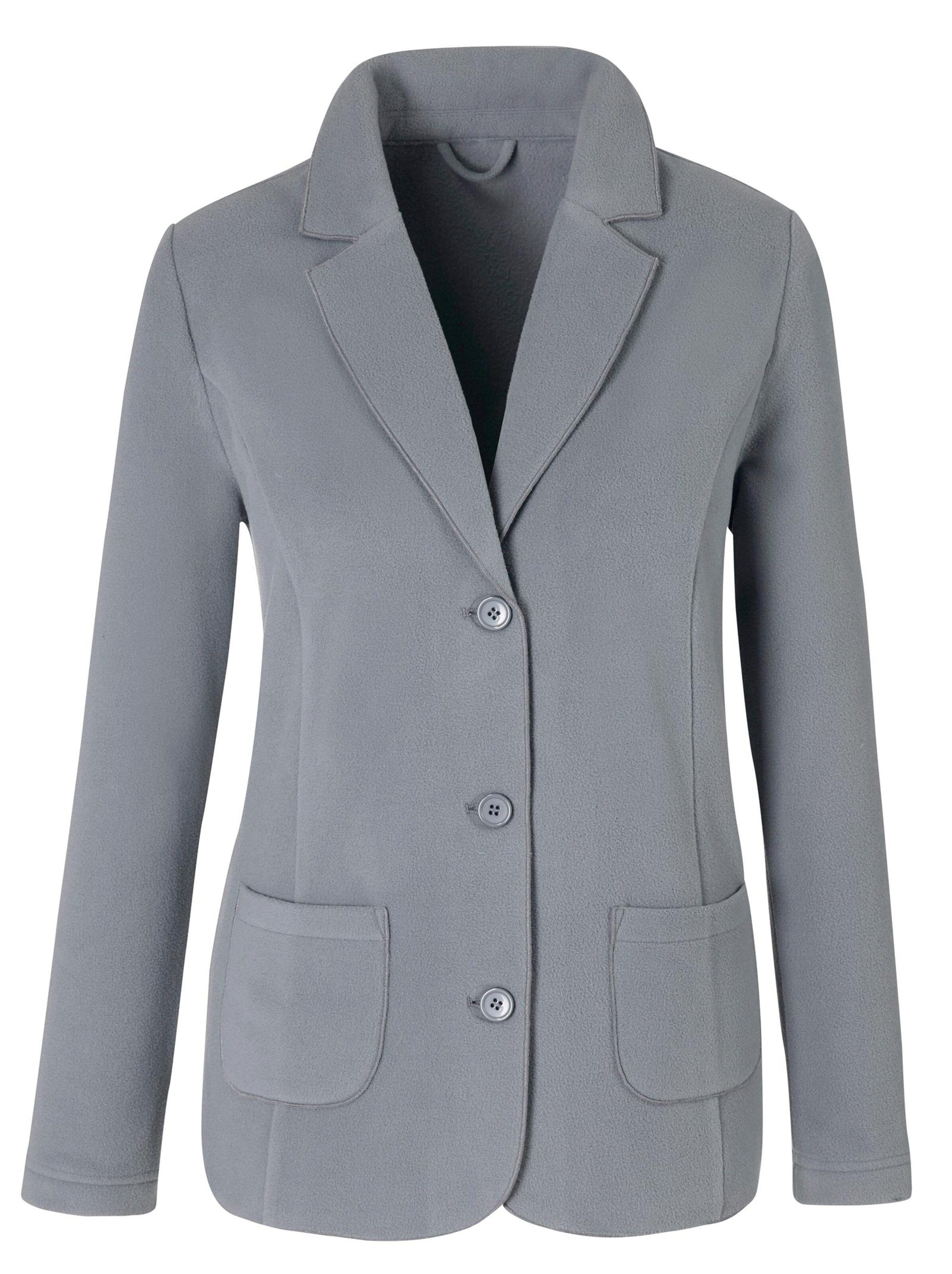 Fleece-Blazer - grau