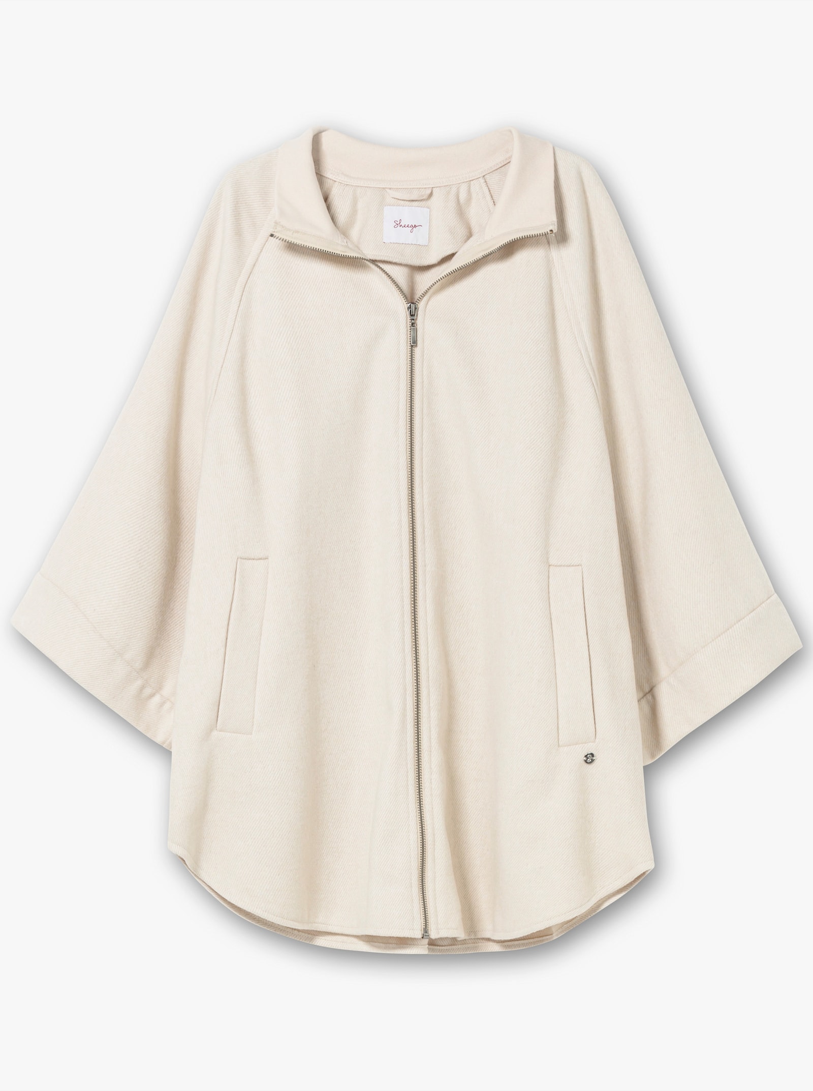 sheego Jacke in Cape-Form, mit 3/4-Arm - beige