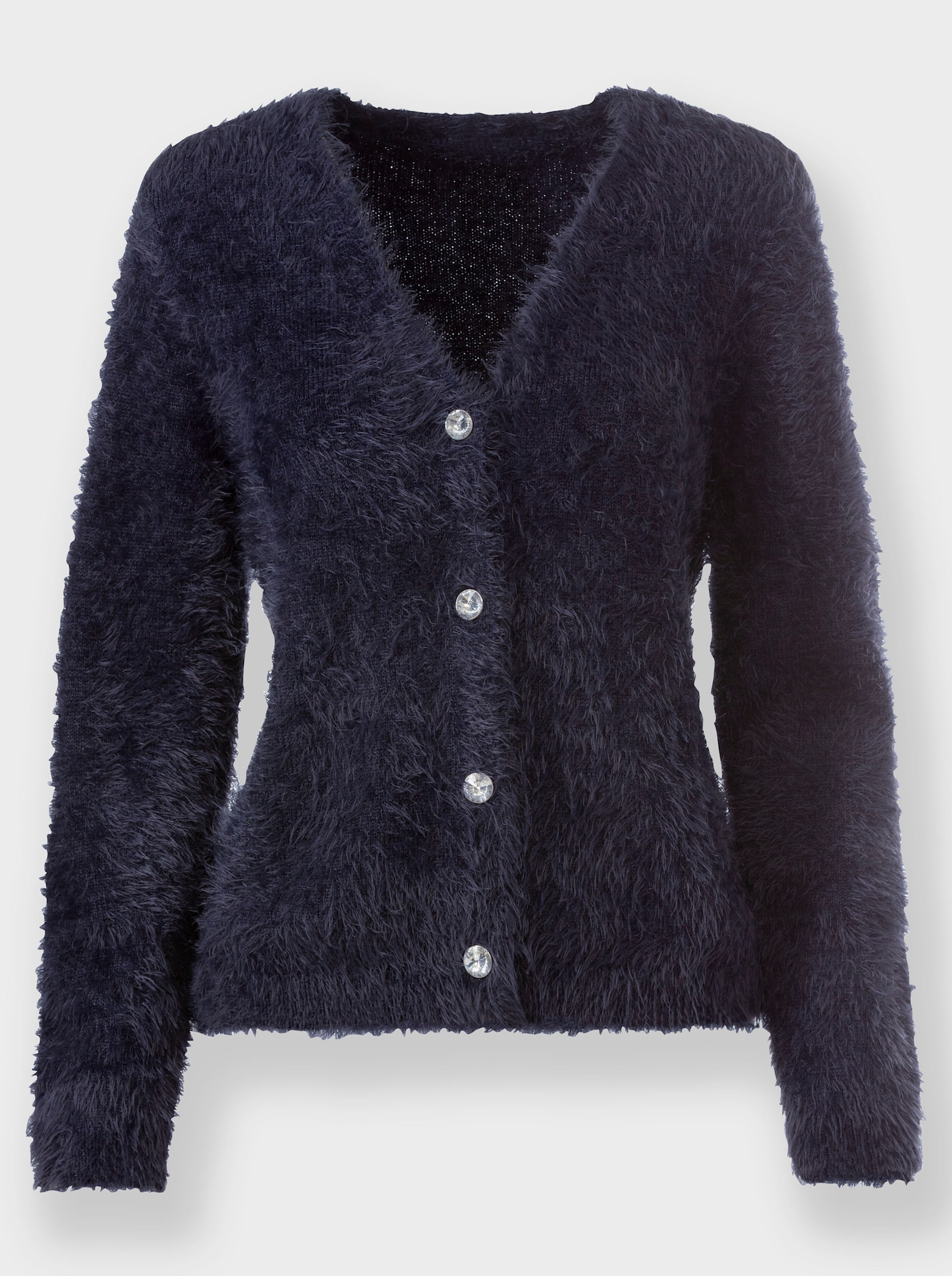 Strickjacke mit Schmuckknöpfen - marine