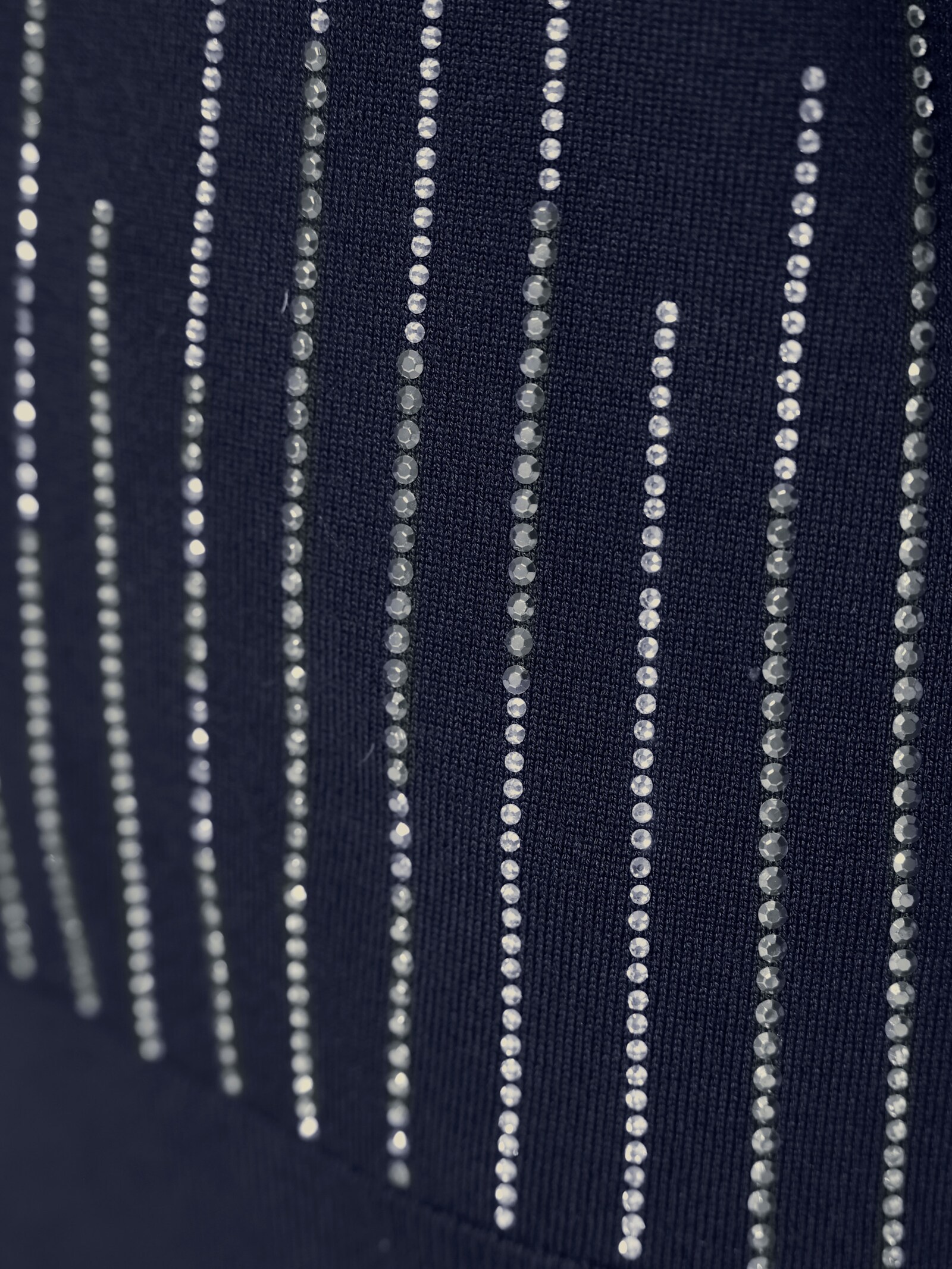 Langarm-Pullover mit U-Boot-Ausschnitt - marine