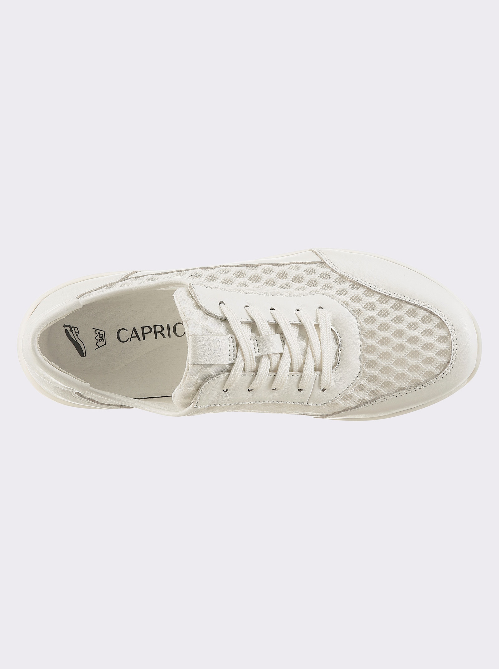Caprice Sneaker mit Mesh-Netz - weiß