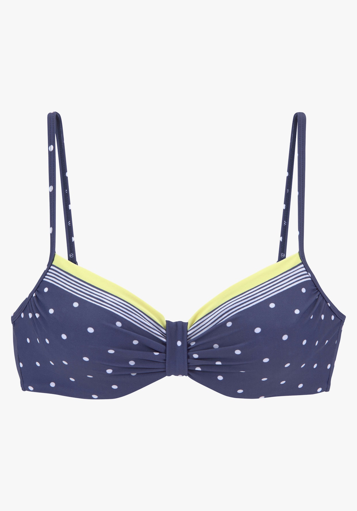 LASCANA Bügel-Bikini-Top - blau-gelb-bedruckt