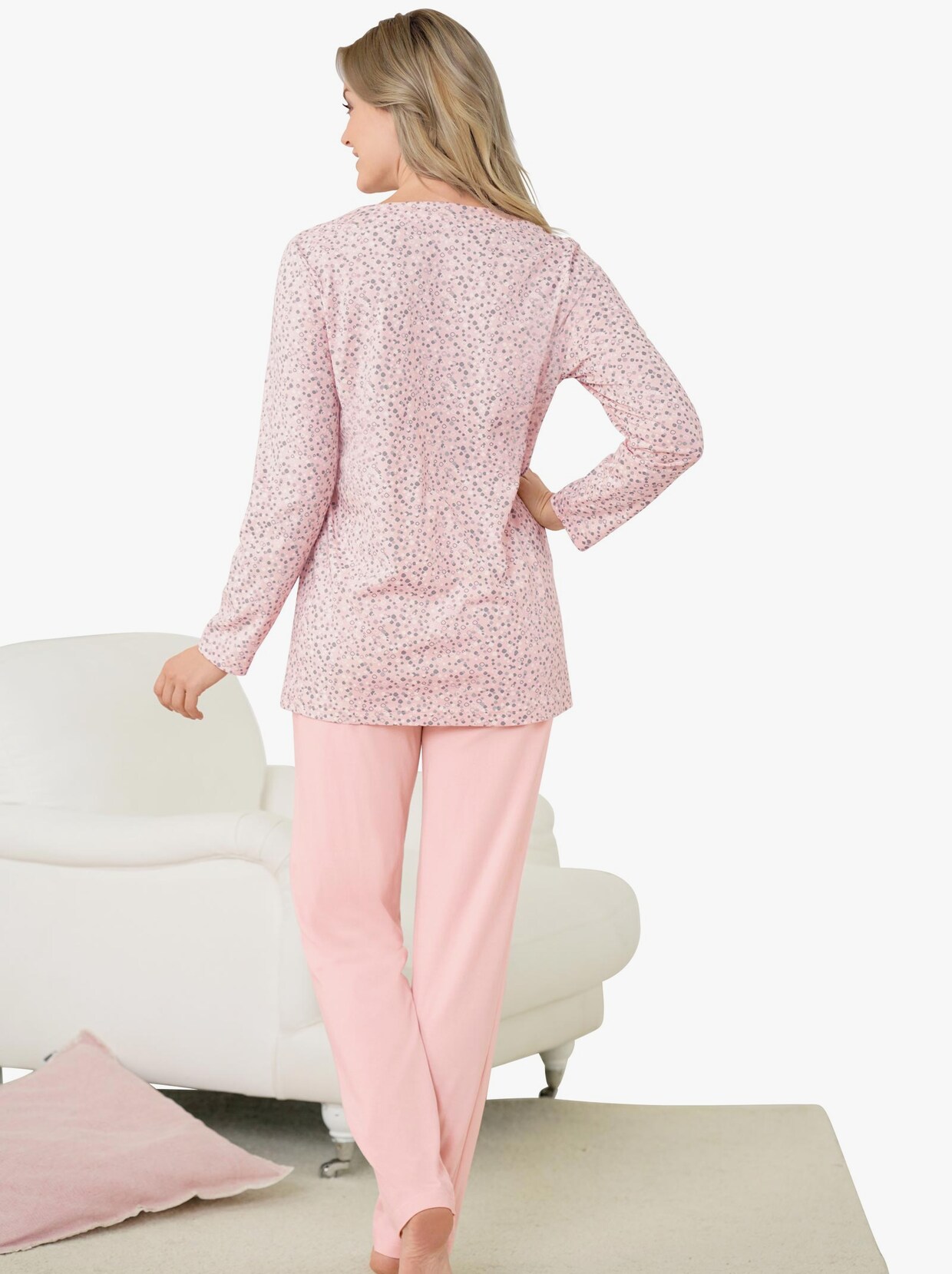 wäschepur Pyjama's - grijs + roze
