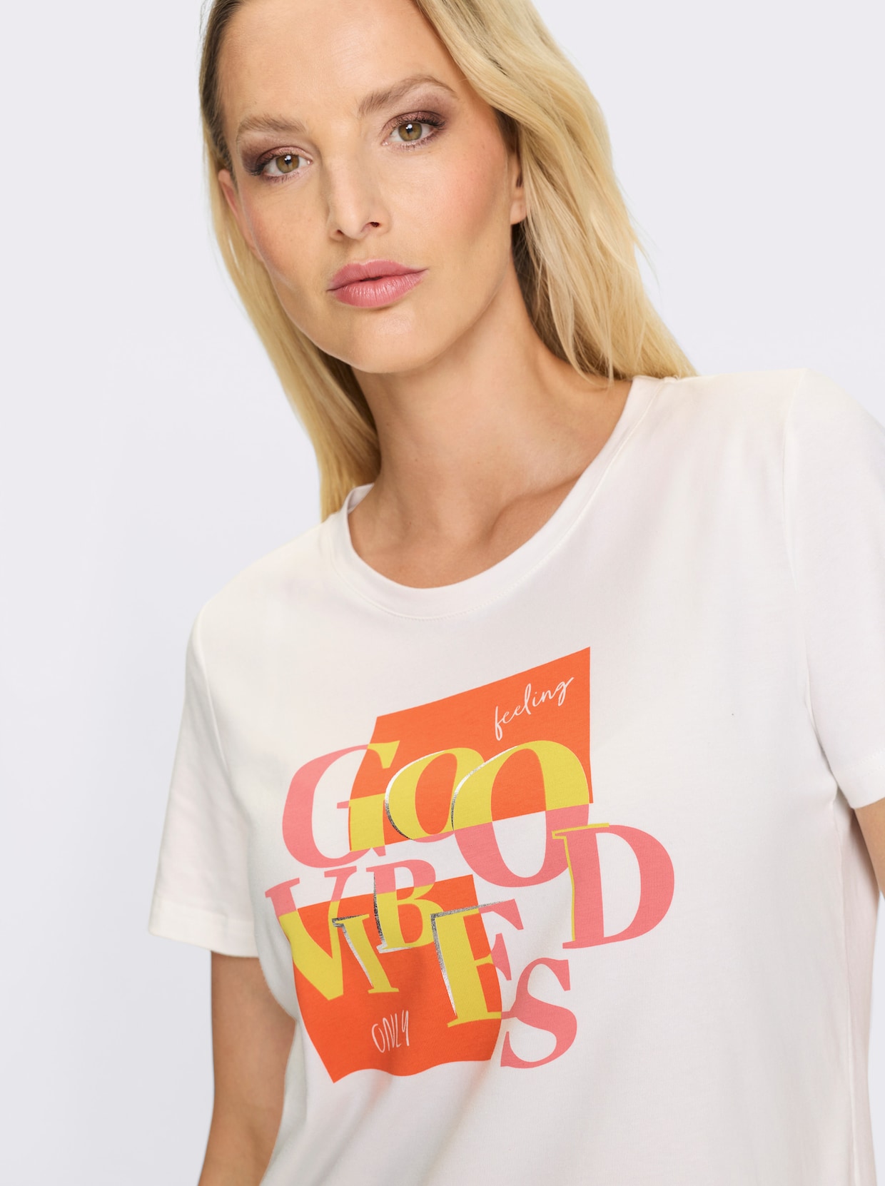 heine Rundhalsshirt - ecru-bedruckt