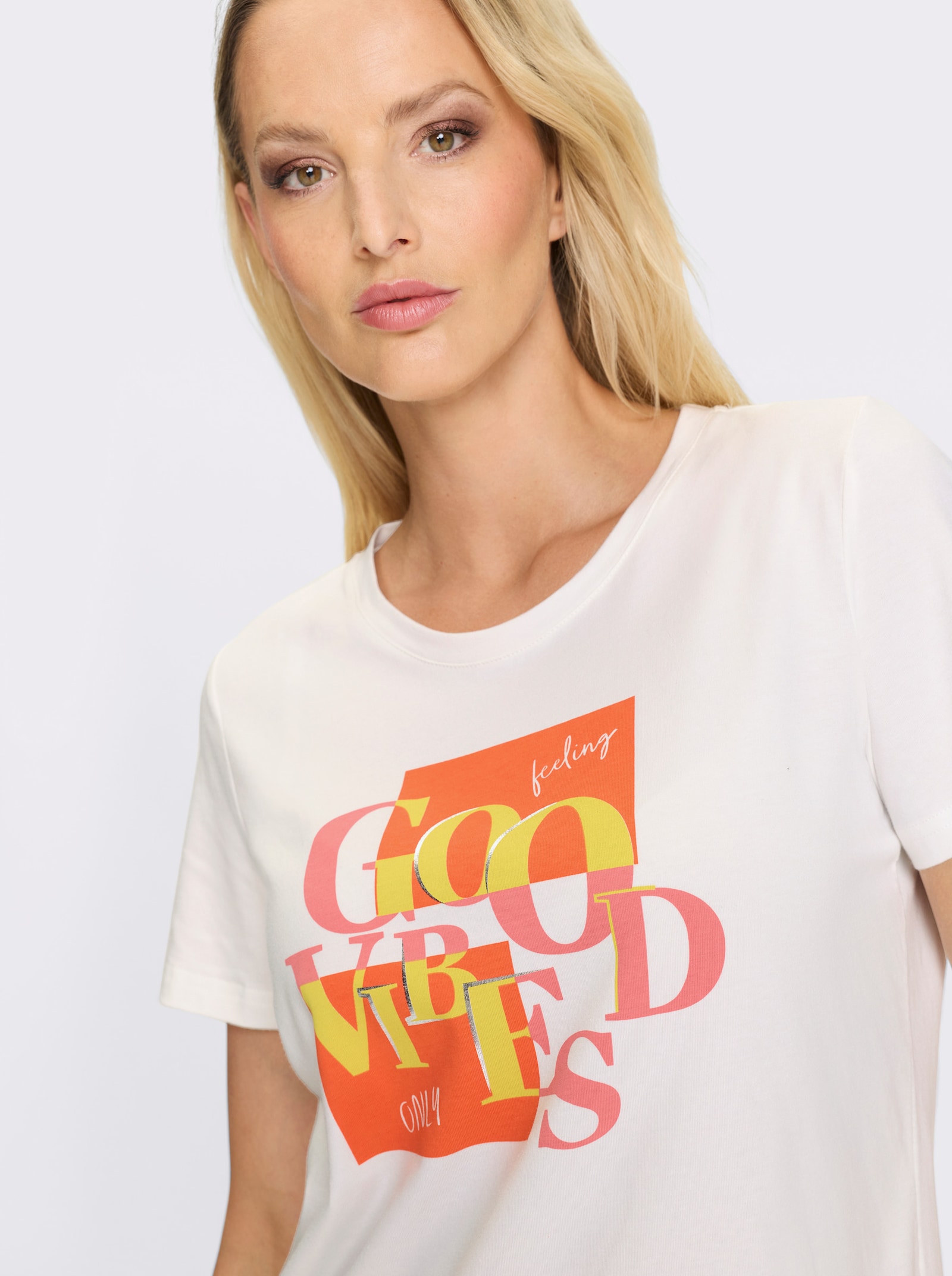 heine Rundhalsshirt Mit Schriftzug-Print - ecru-bedruckt