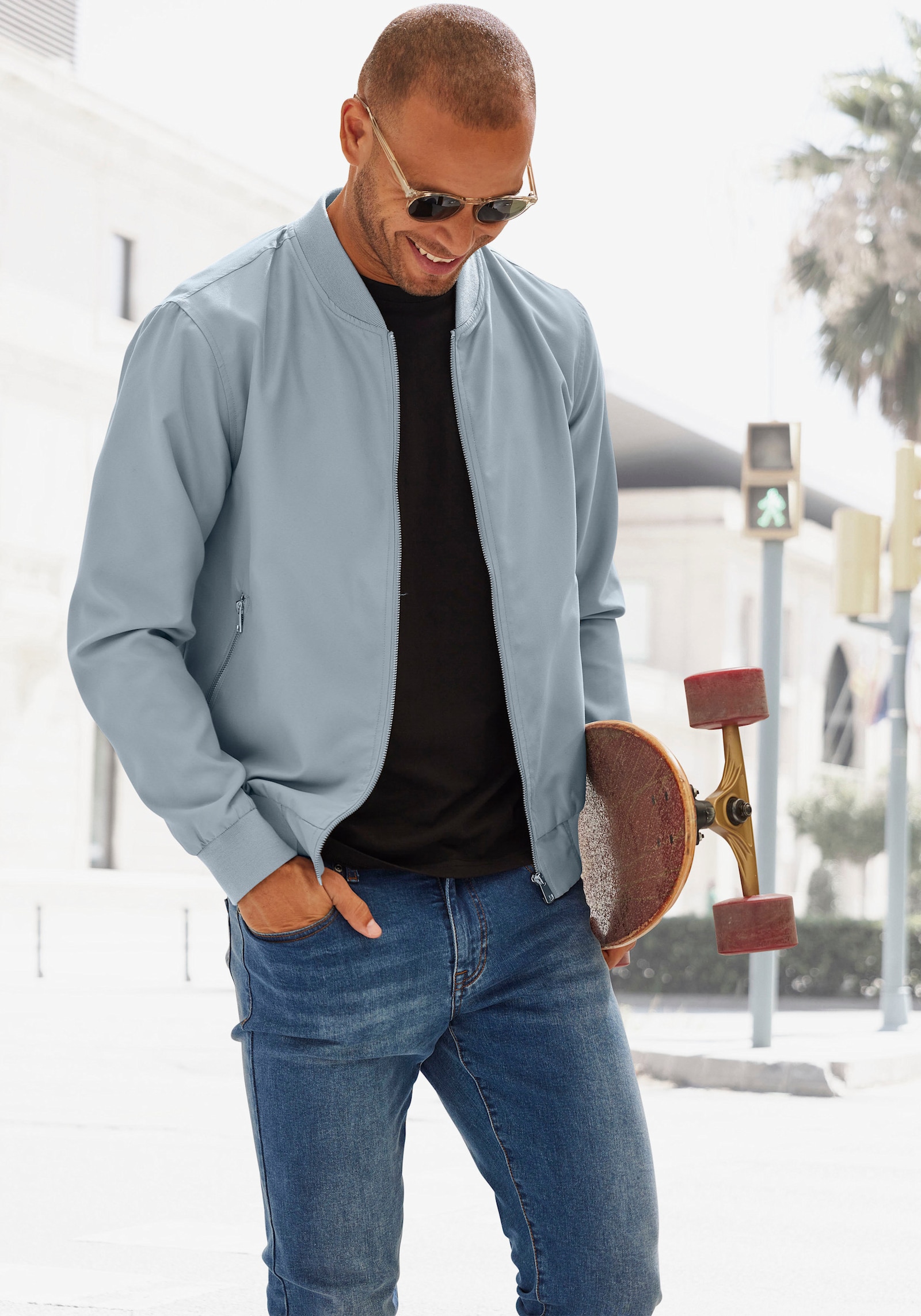 John Devin Bomberjacke - grau