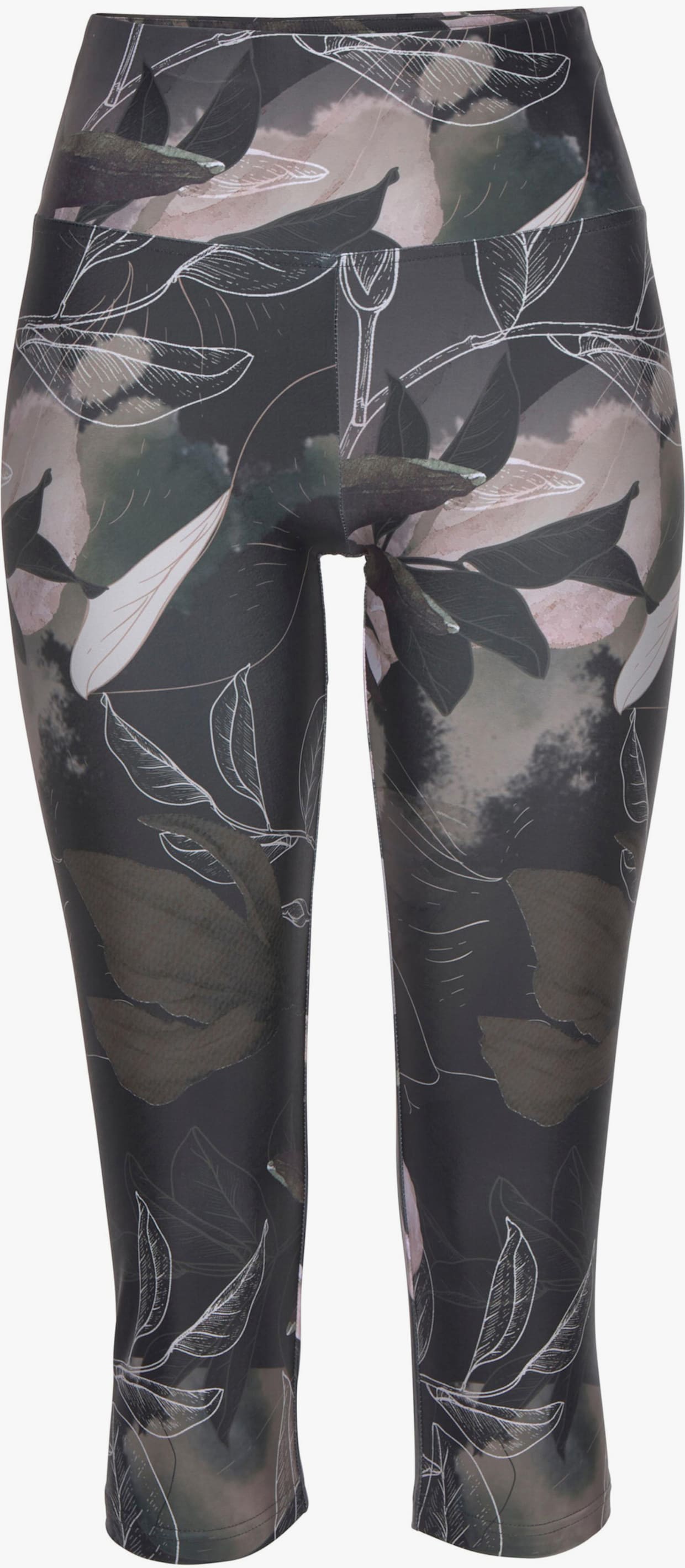 LASCANA ACTIVE Caprileggings - khaki-gemustert-hellrosa