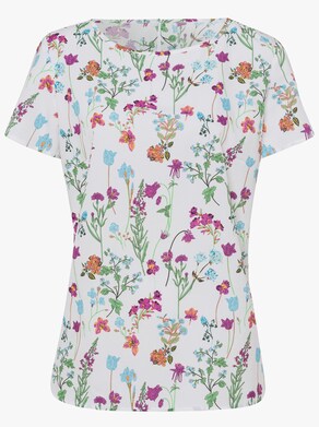 Bluse - ecru-bedruckt