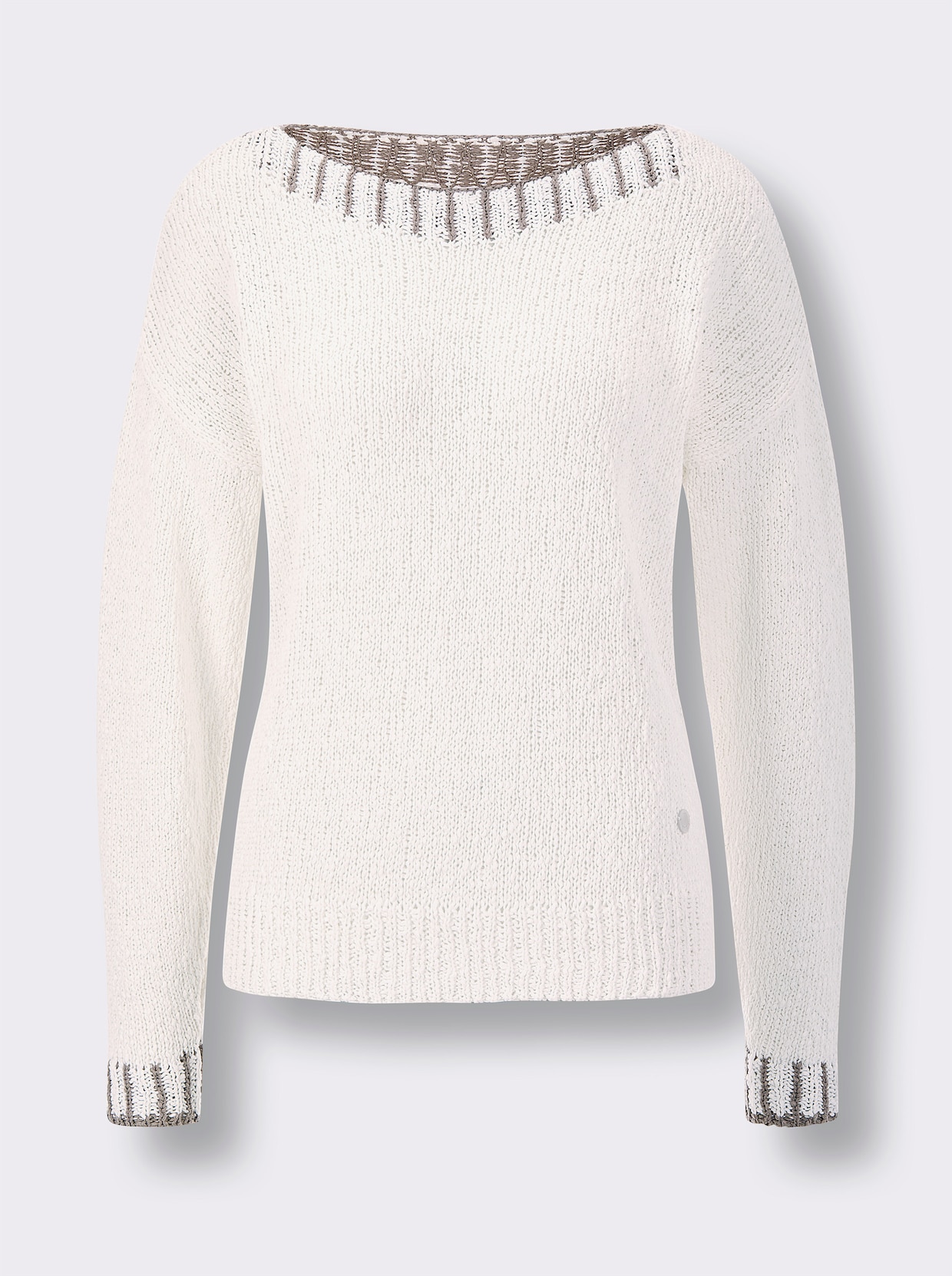 CREATION L PREMIUM Baumwollpullover - ecru