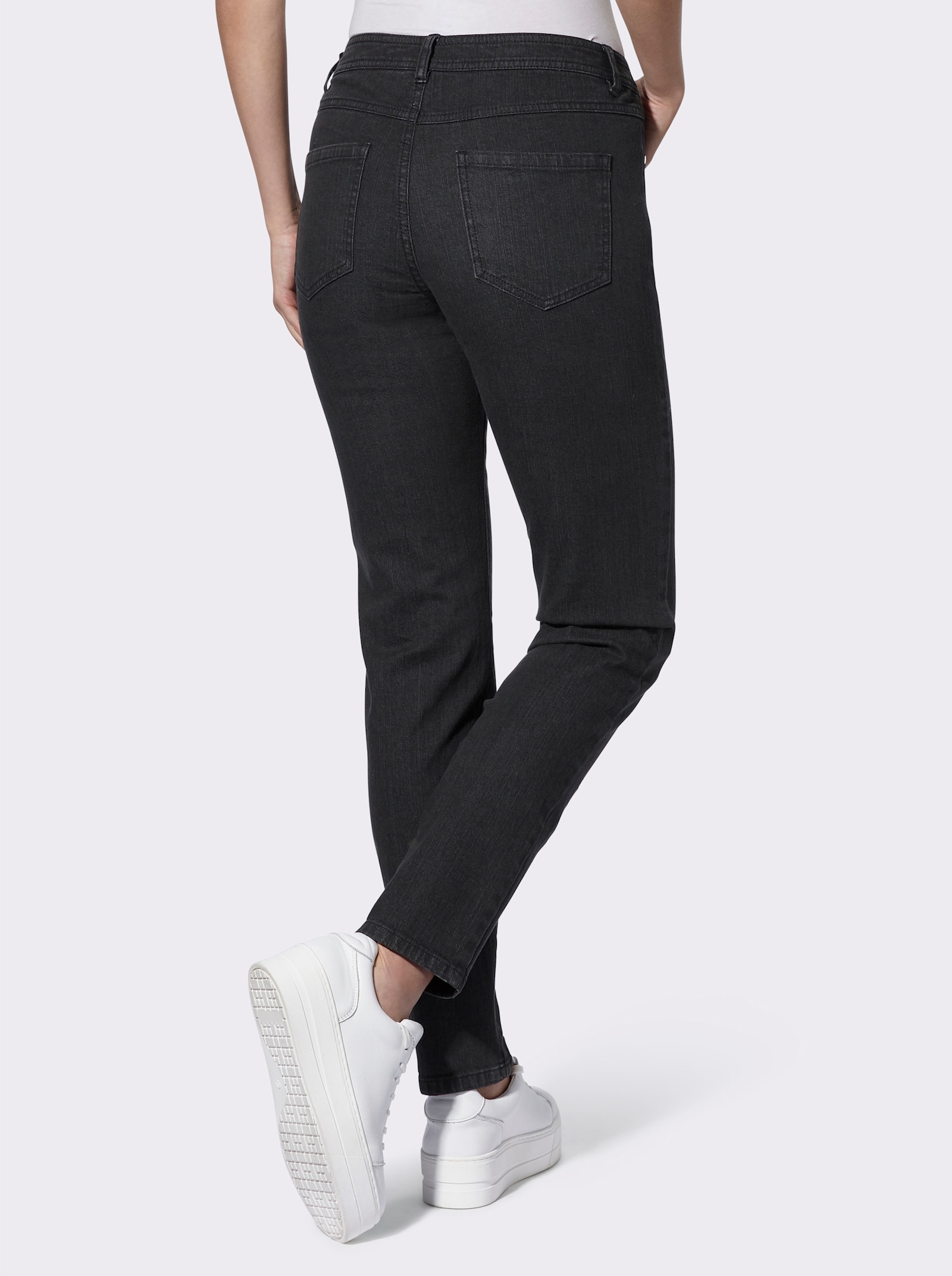 5-Pocket-Jeans mit schmalen Beinen - black-denim