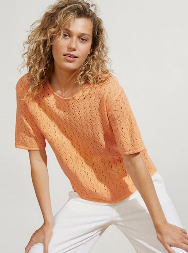 Pullover met korte mouwen - papaya