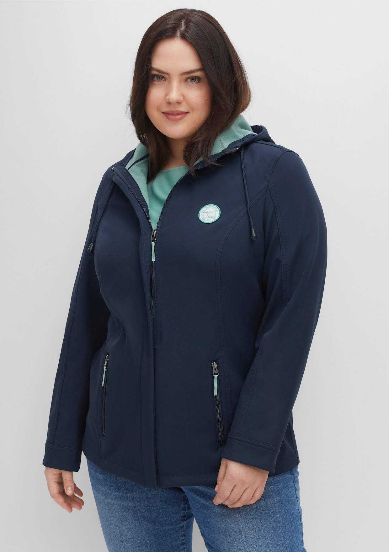 sheego Softshell-jack - nachtblauw