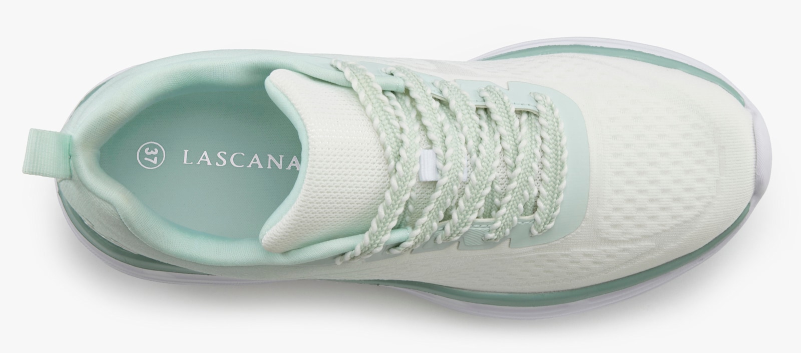 LASCANA Sneaker - weiß/hellgrün