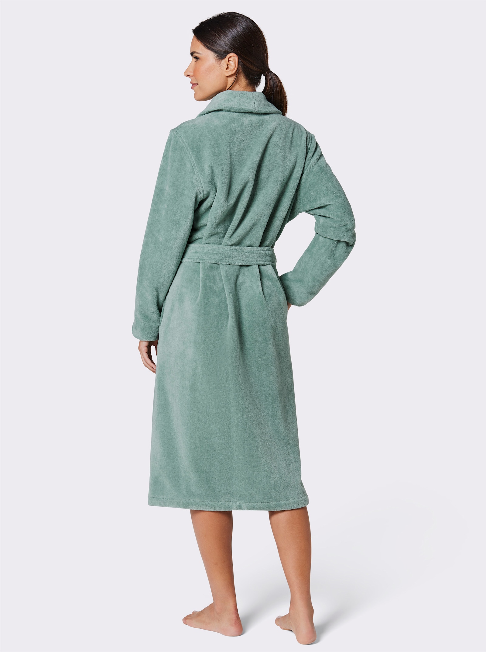 Cawö Peignoir pour femme - sauge