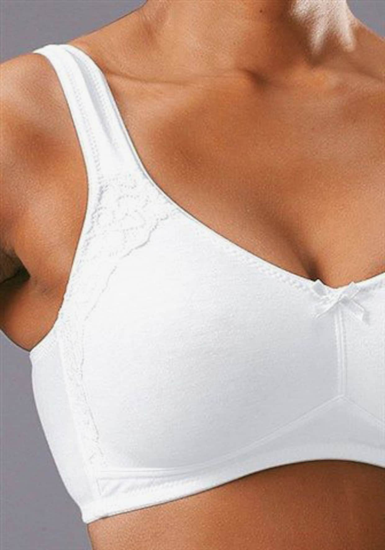 petite fleur Soutien-gorge doux - parme + blanc