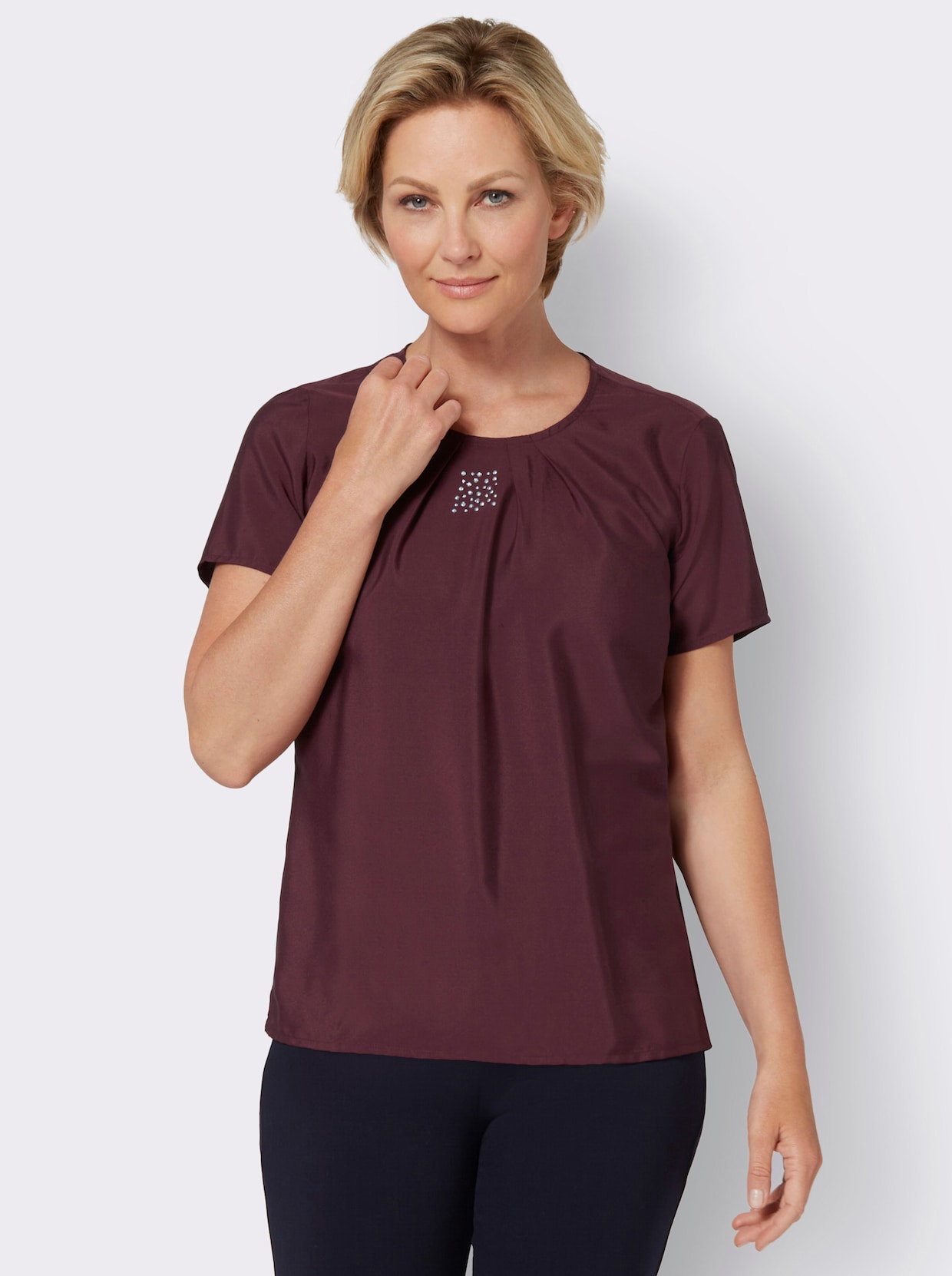 Comfortabele blouse - bordeaux