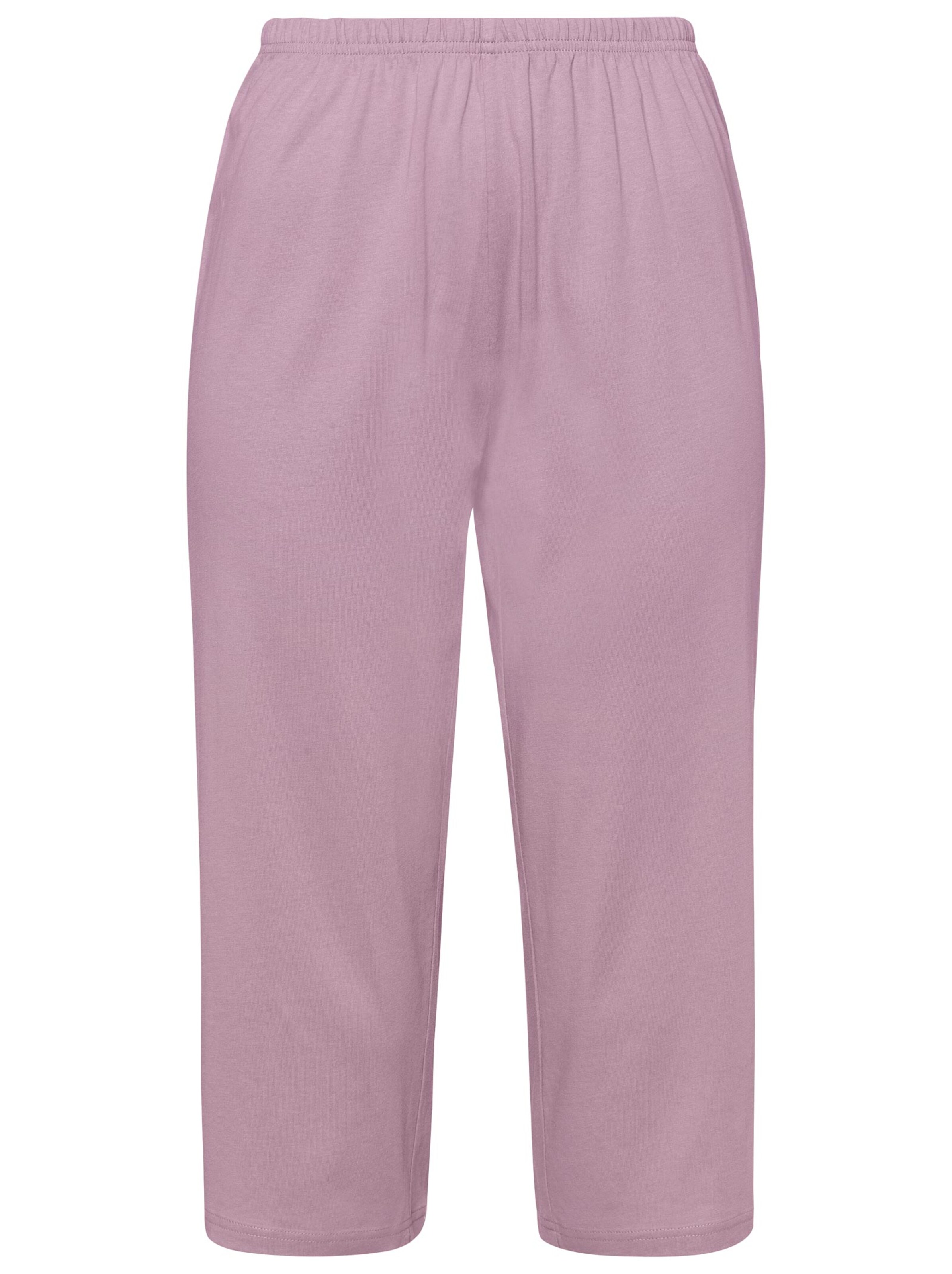 Capri-Schlafanzug - altrosé-bedruckt