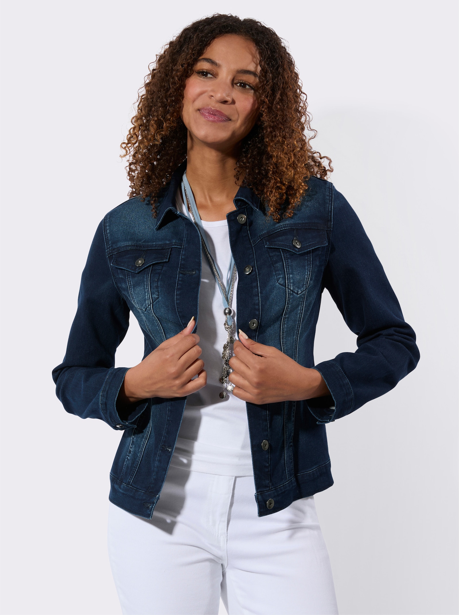 Jeansjacke elastische Qualität - dark blue