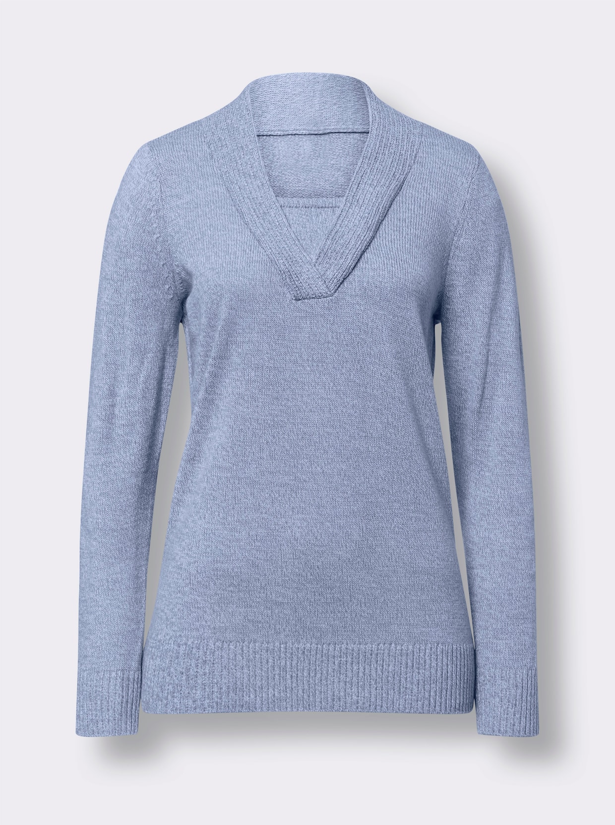 2-in-1-Pullover - bleu-meliert