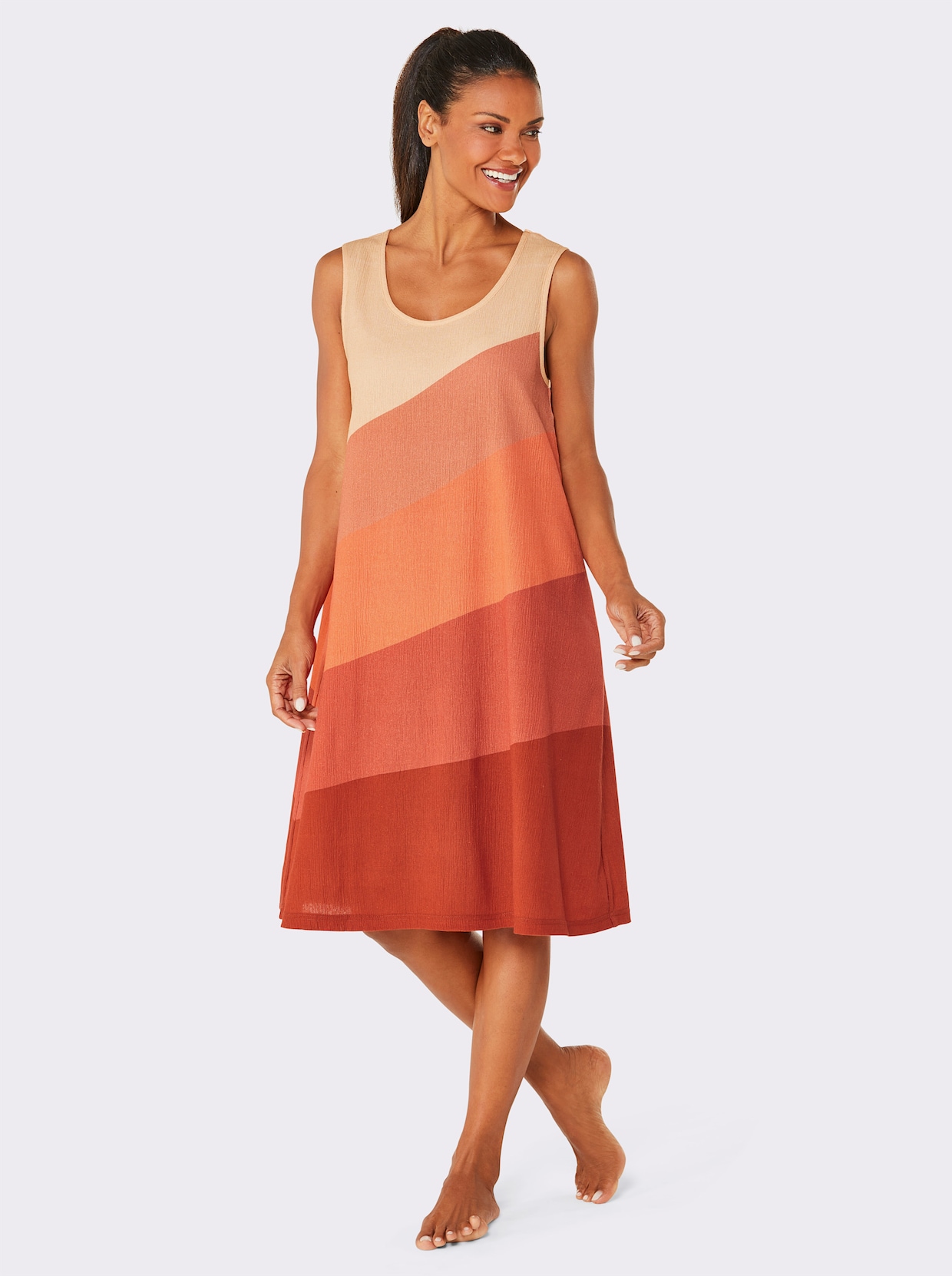 feel good Sommerkleid - apricot-terra